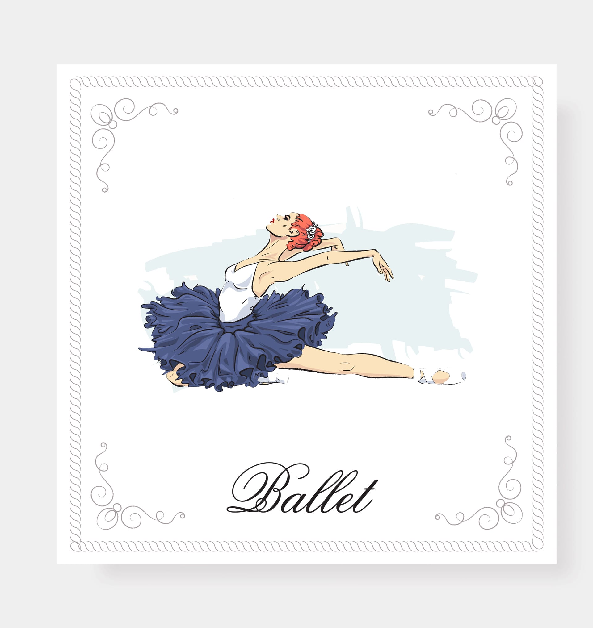 Ballet greeting card set excellent picture
