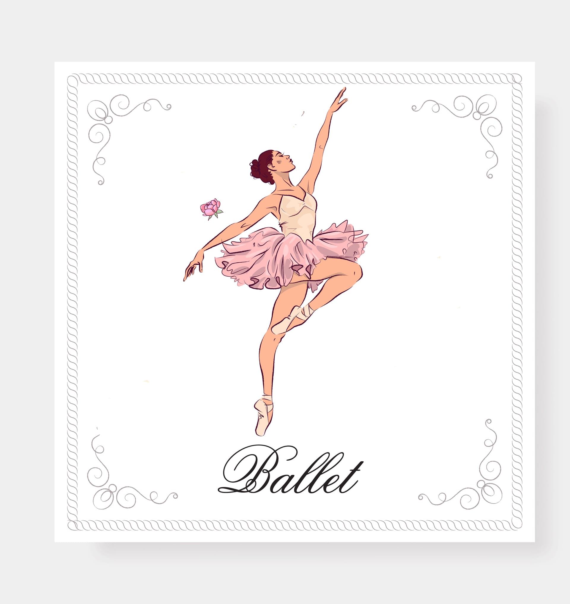 Ballet greeting card set fine image