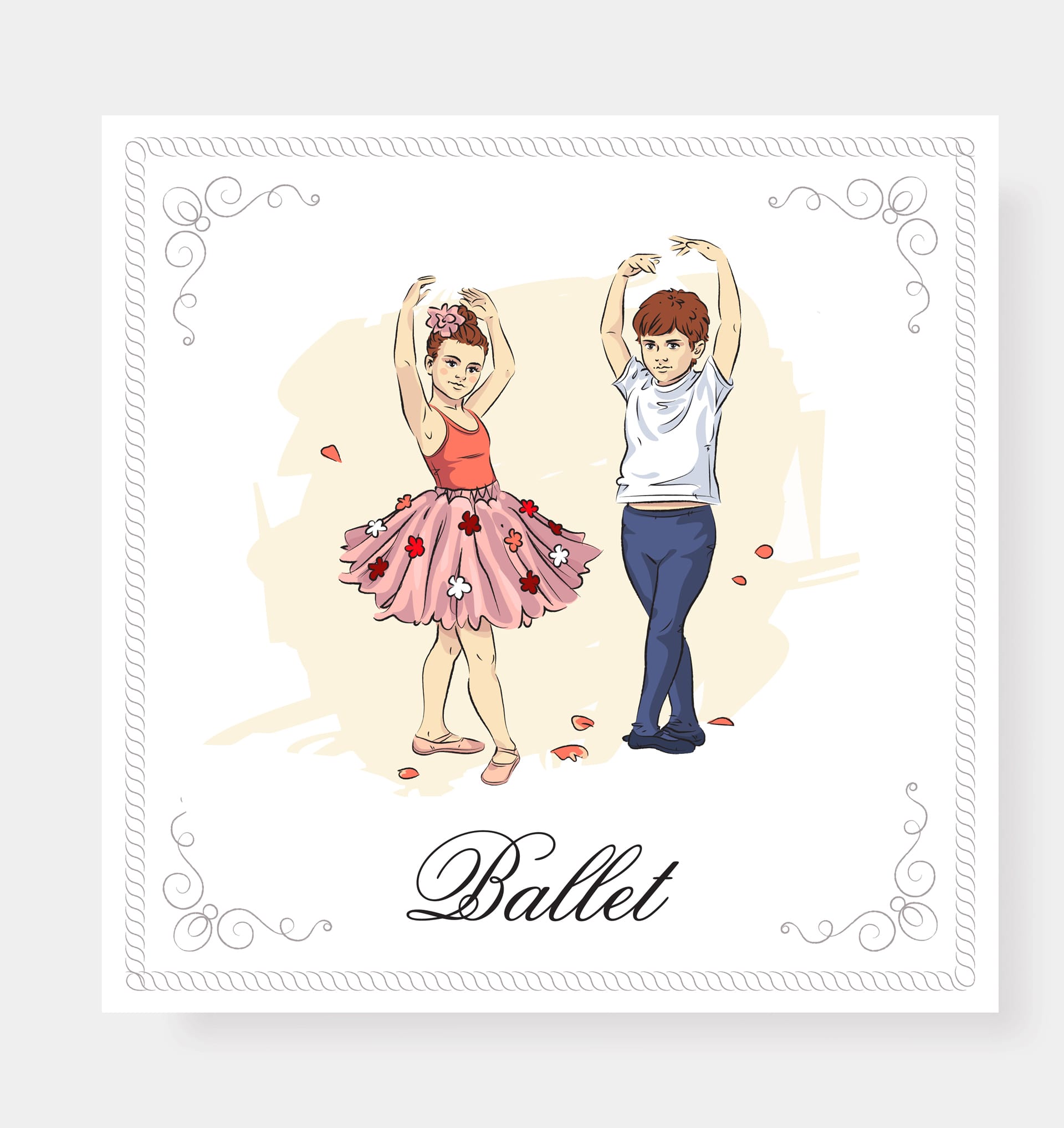 Ballet greeting card set image artist creation