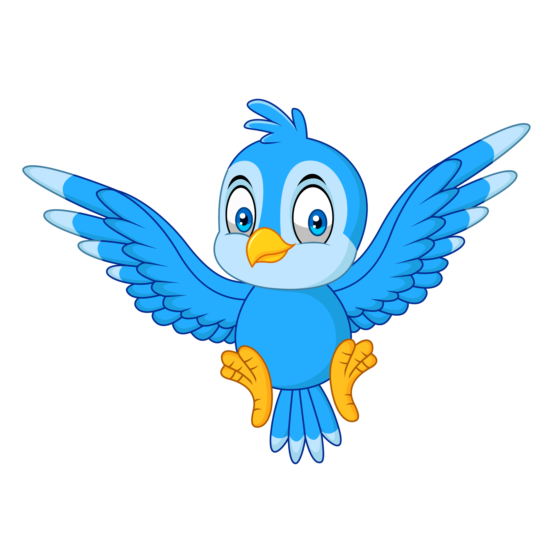 Cartoon blue bird collection image bird clipart