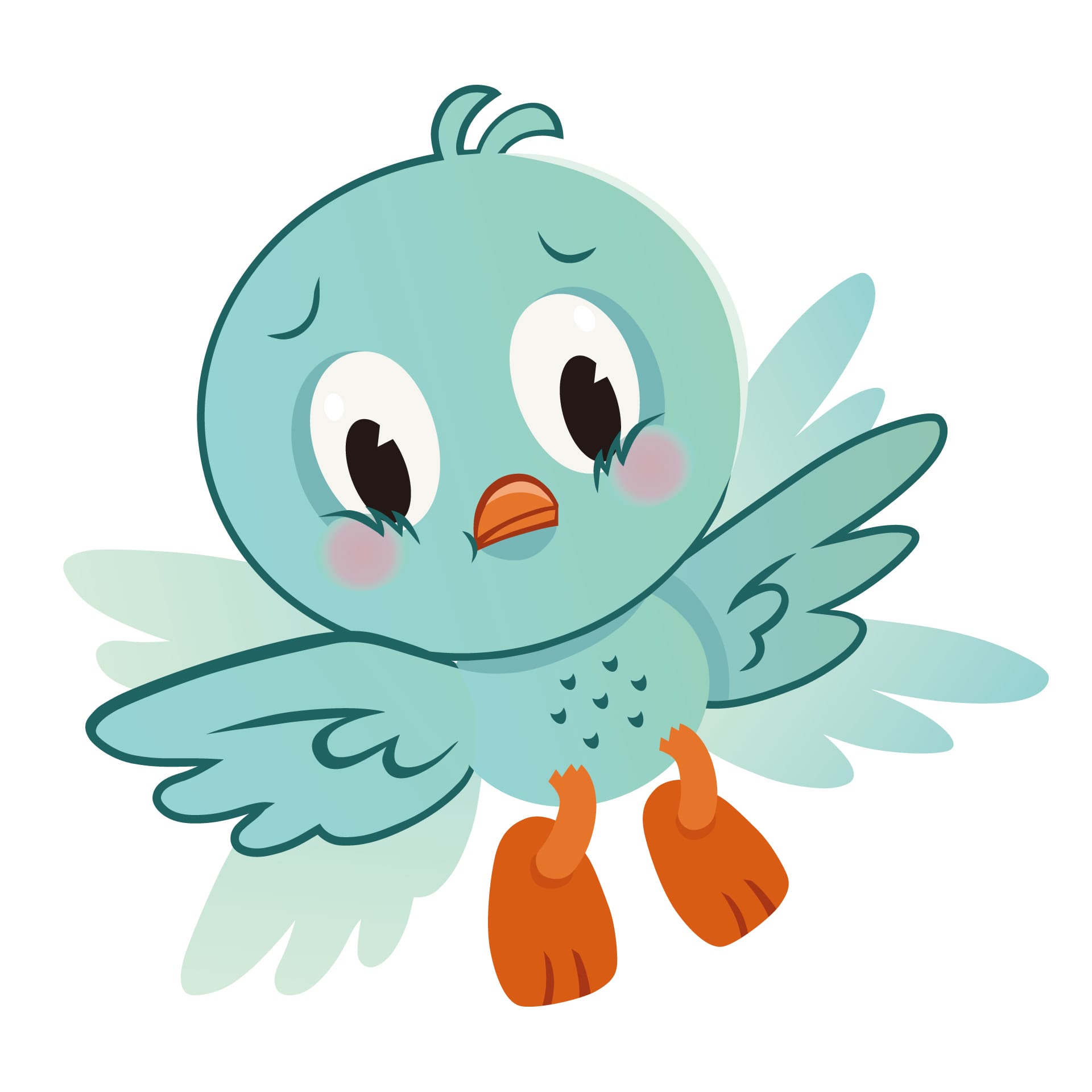 Character sheet cute little cartoon bird excellent image