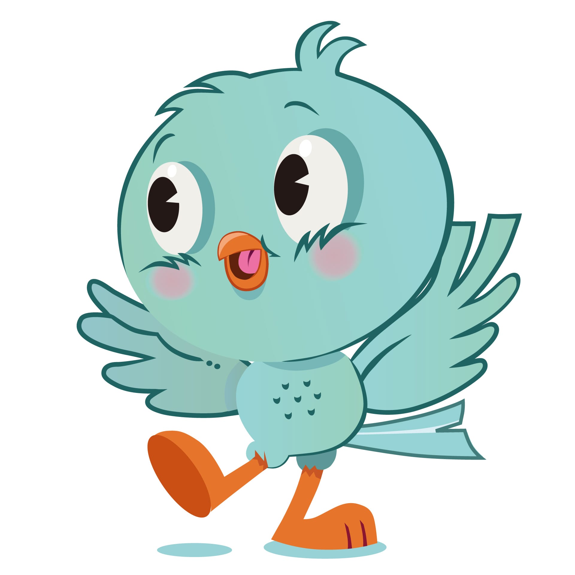 Character sheet cute little cartoon bird excellent picture