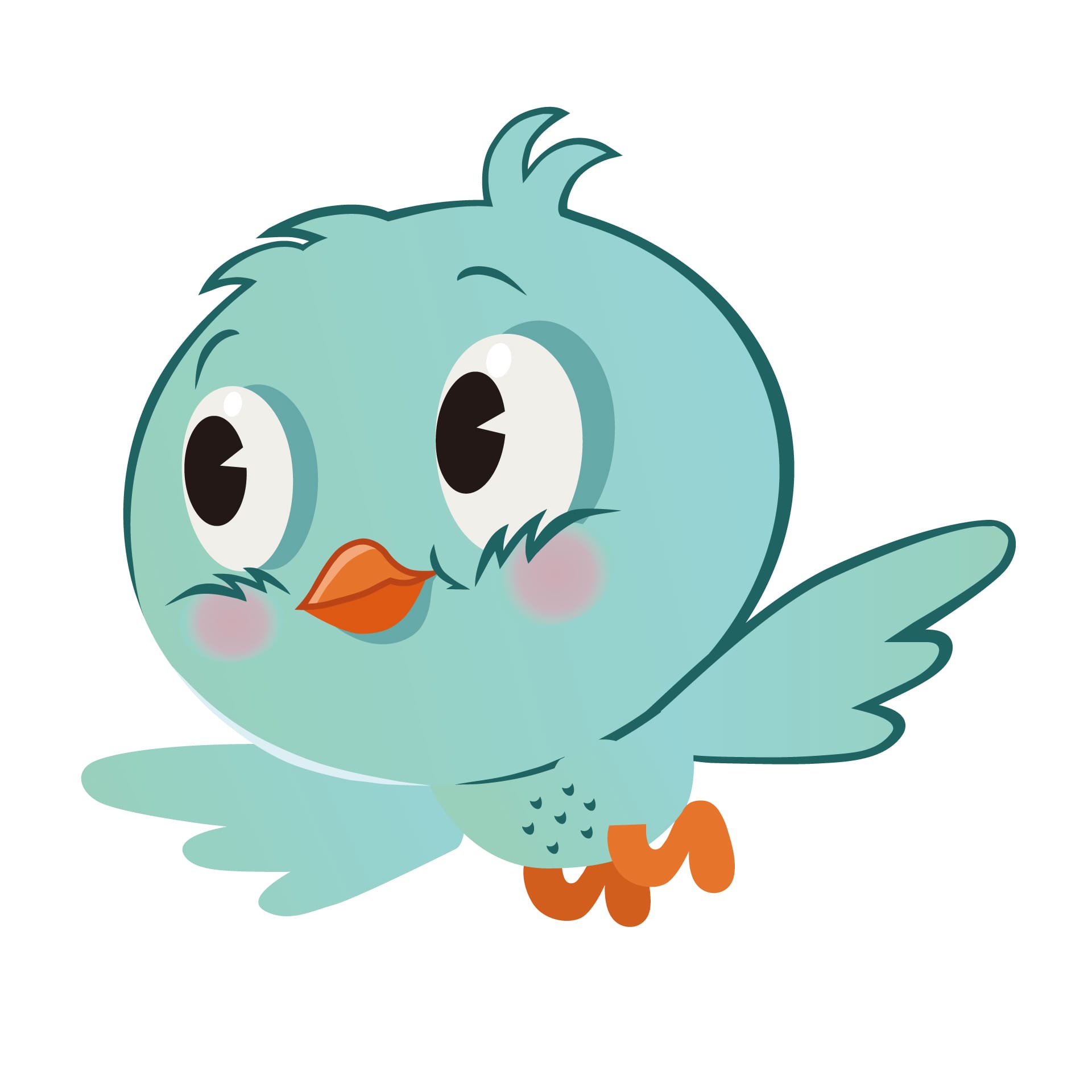 Character sheet cute little cartoon bird nice picture