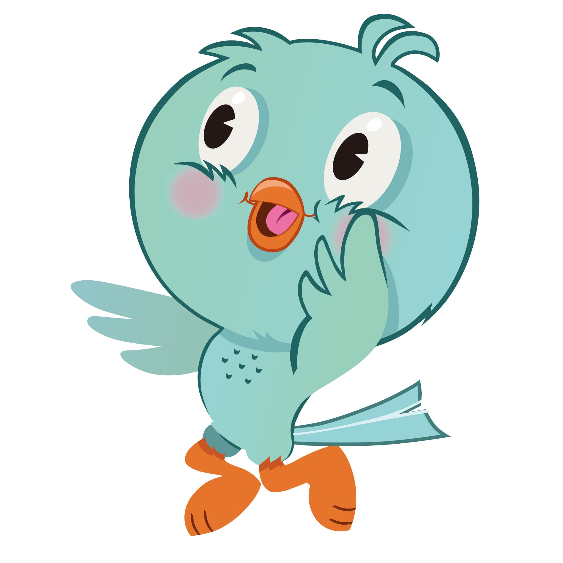 Character sheet cute little cartoon bird picture