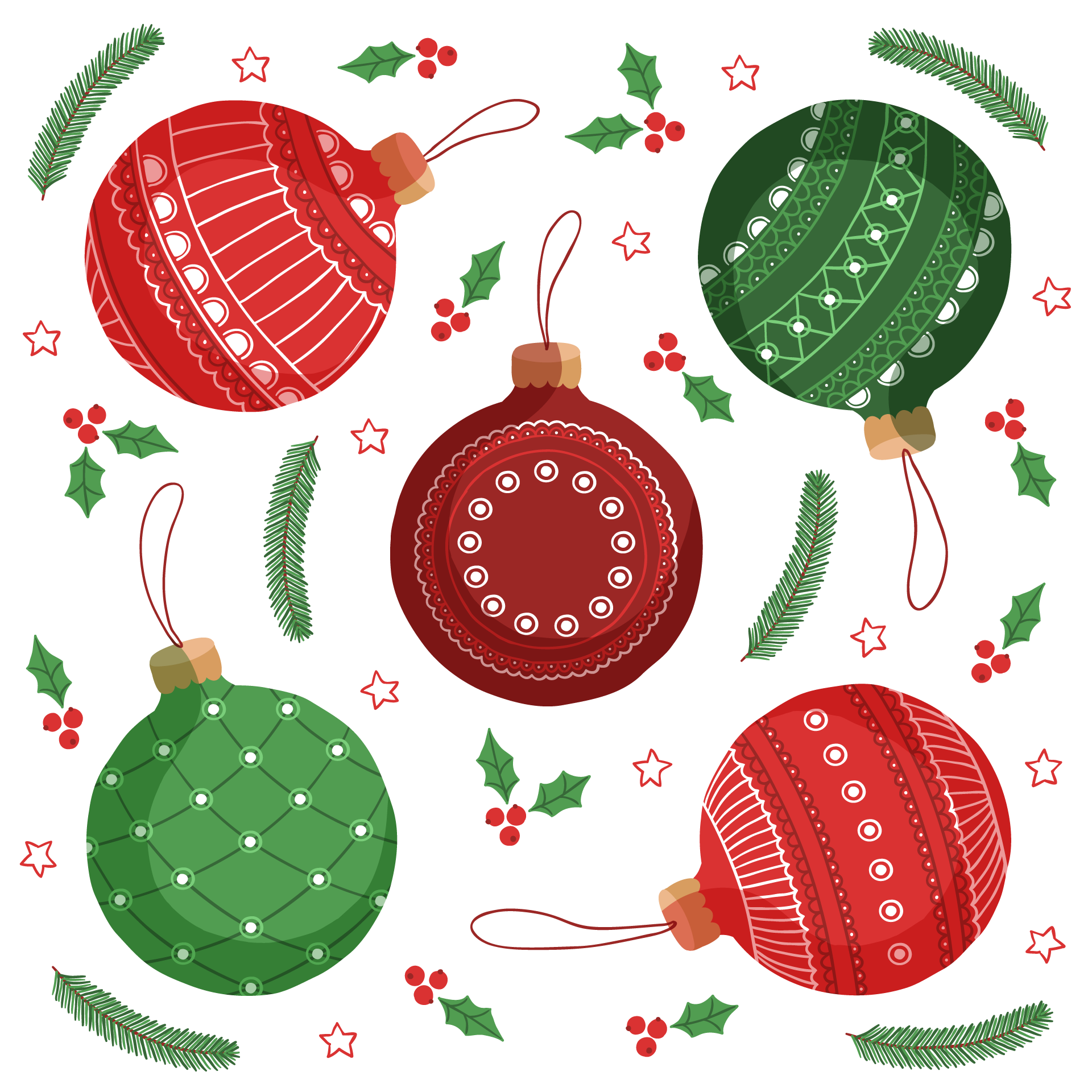 Drawn colorful christmas ball ornaments christmas ball png