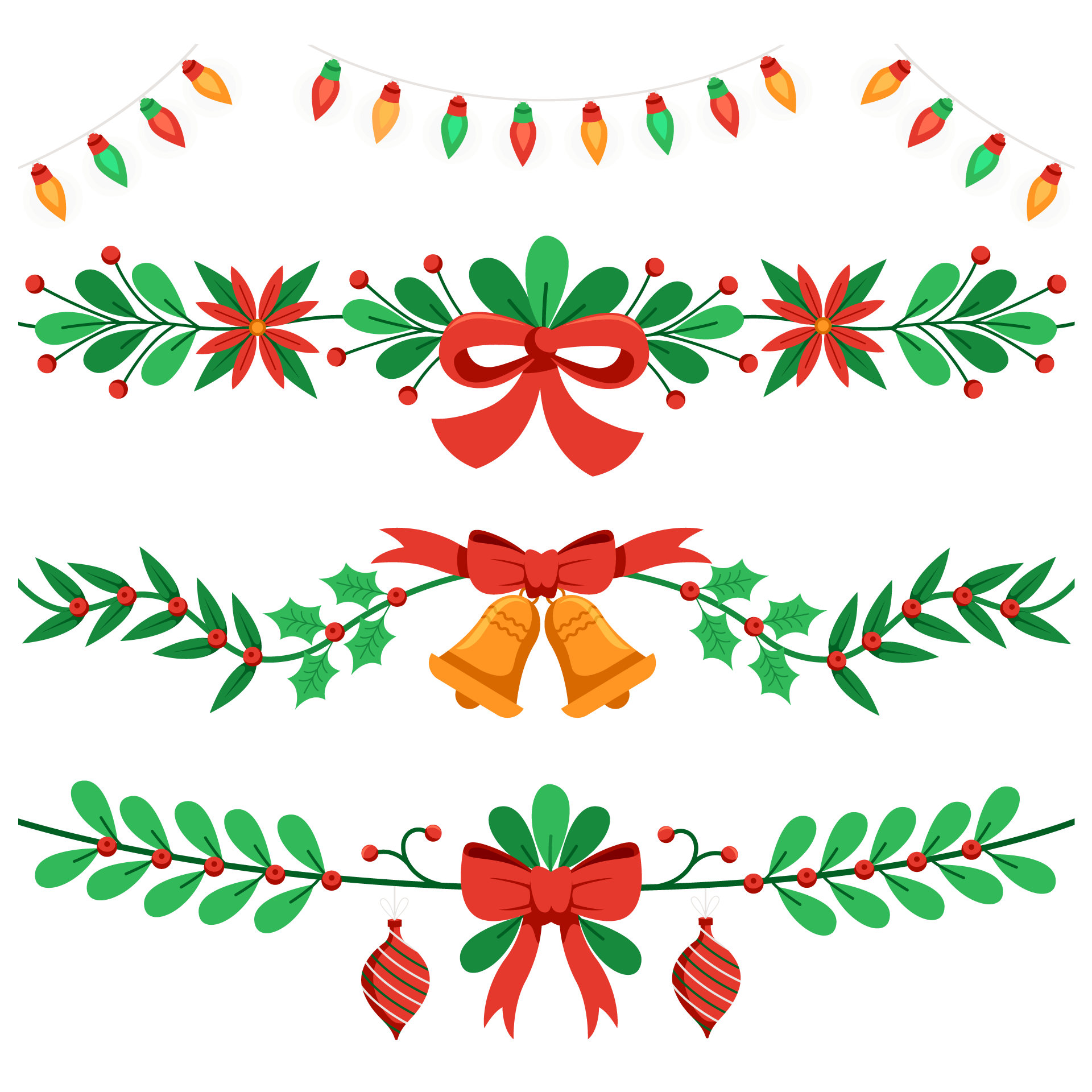 Flat design christmas decoration collection christmas ball png