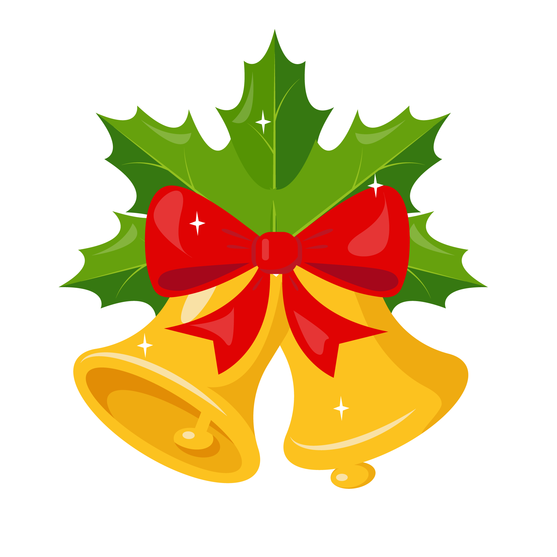 Christmas golden bells collection excellent image christmas bells clipart