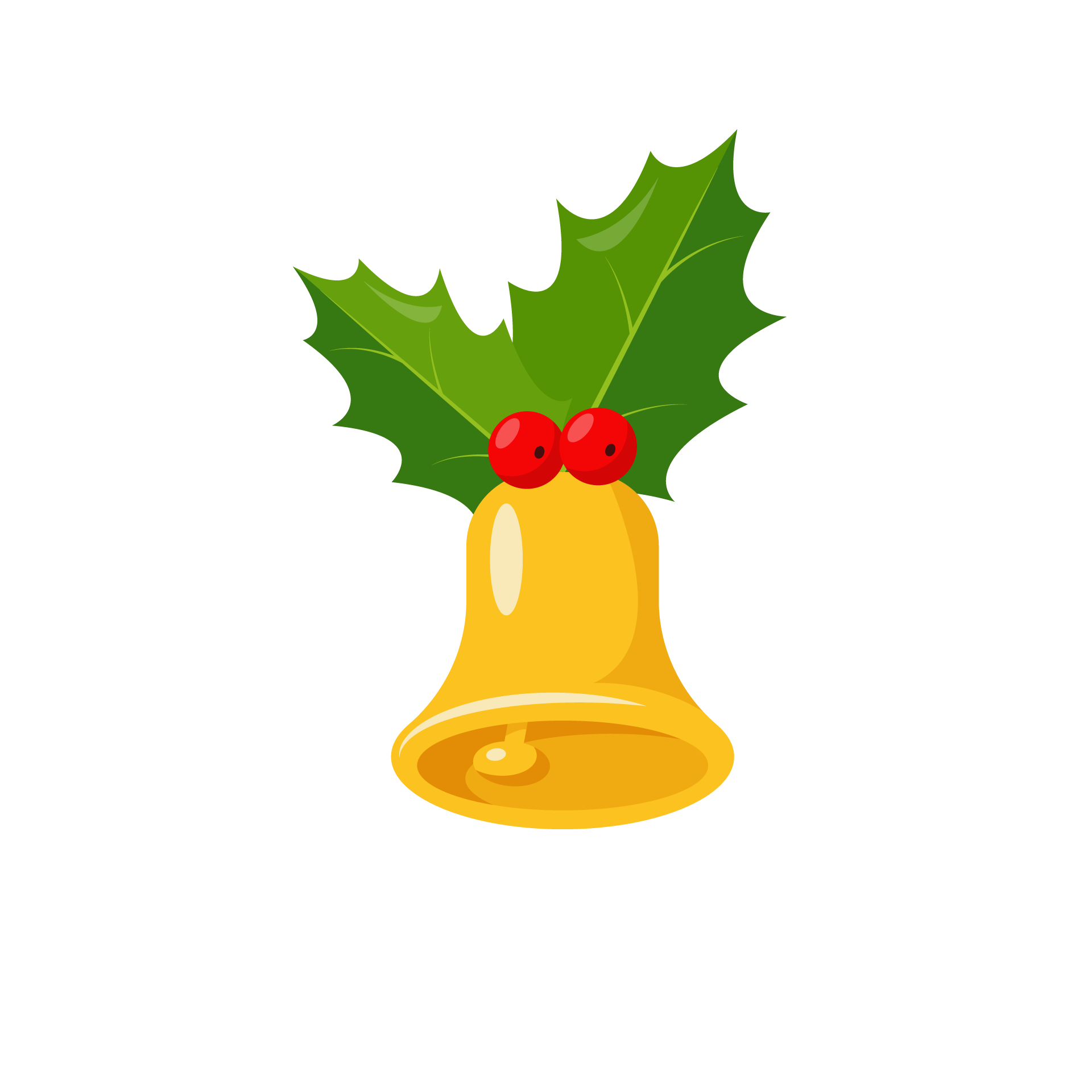 Golden bells collection isolated christmas bell excellent picture