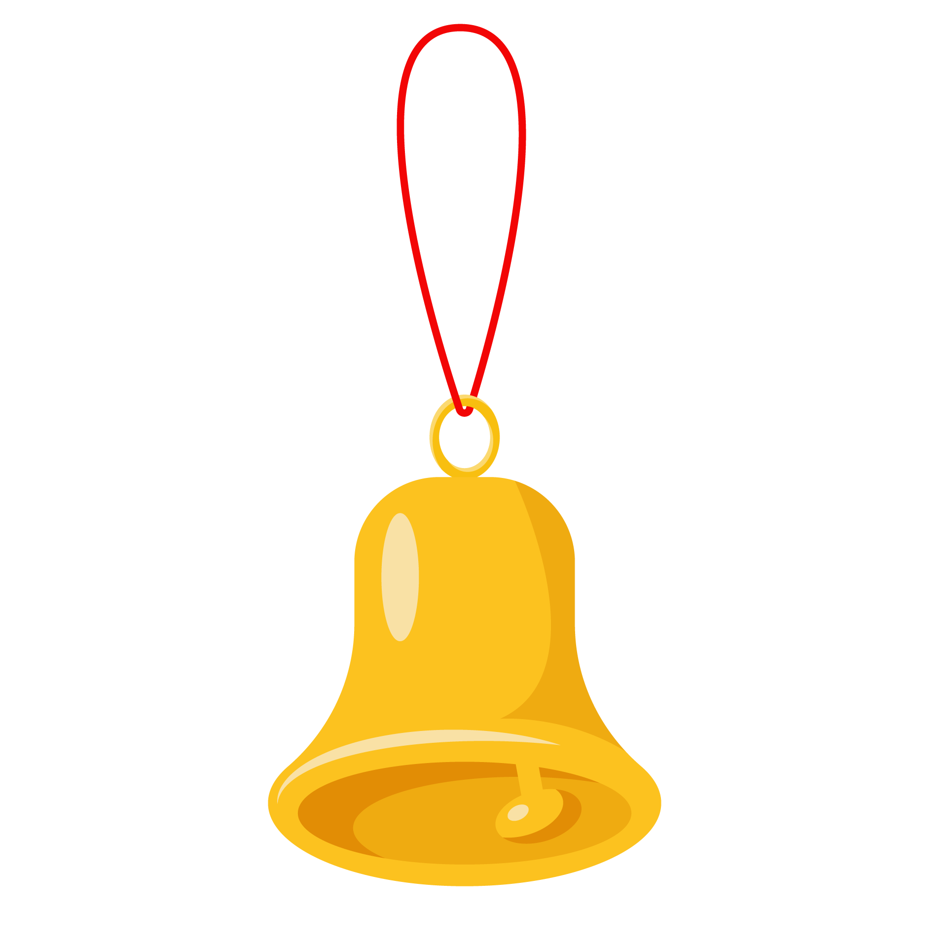 Golden bells collection isolated christmas bell fine image