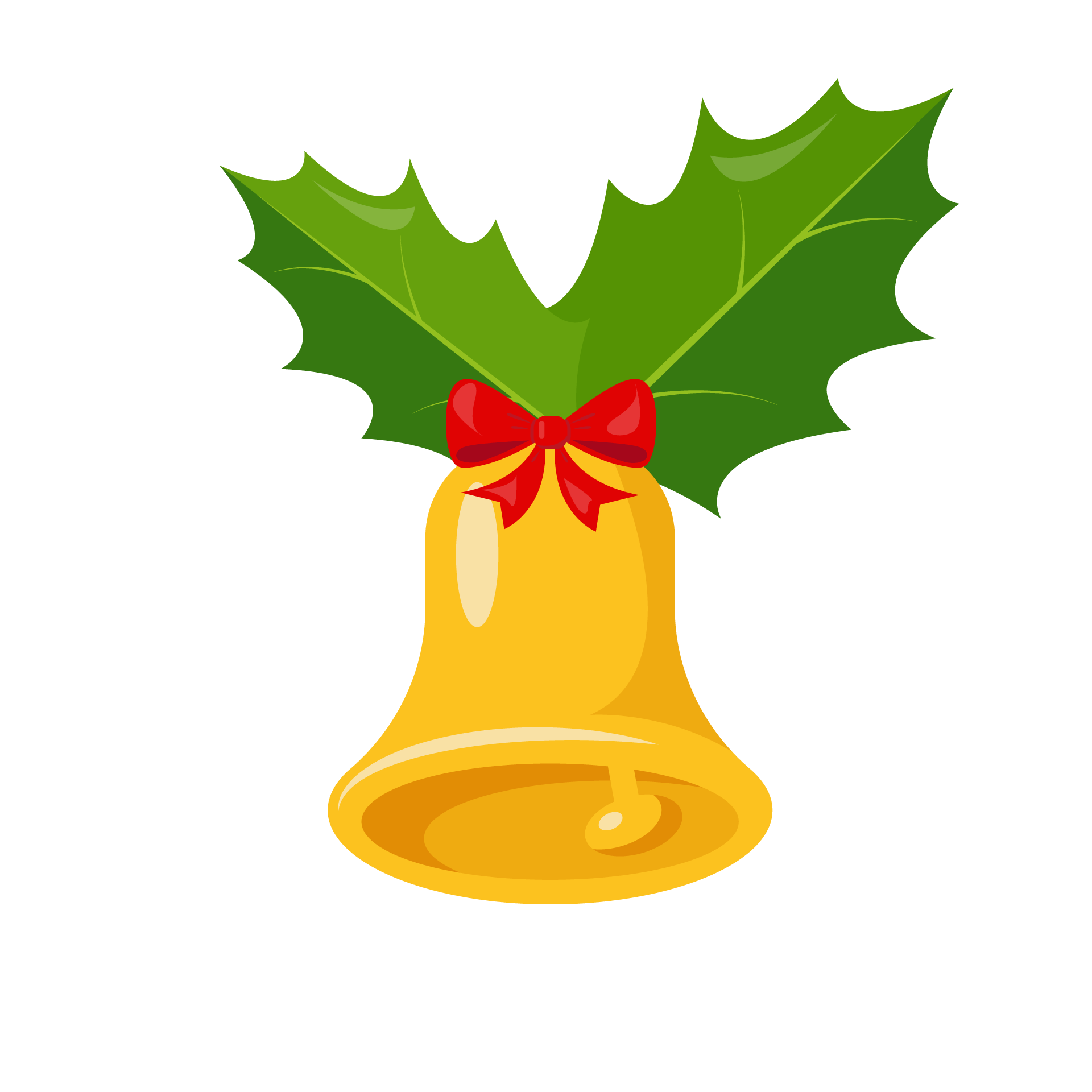 Golden bells collection isolated christmas bell image
