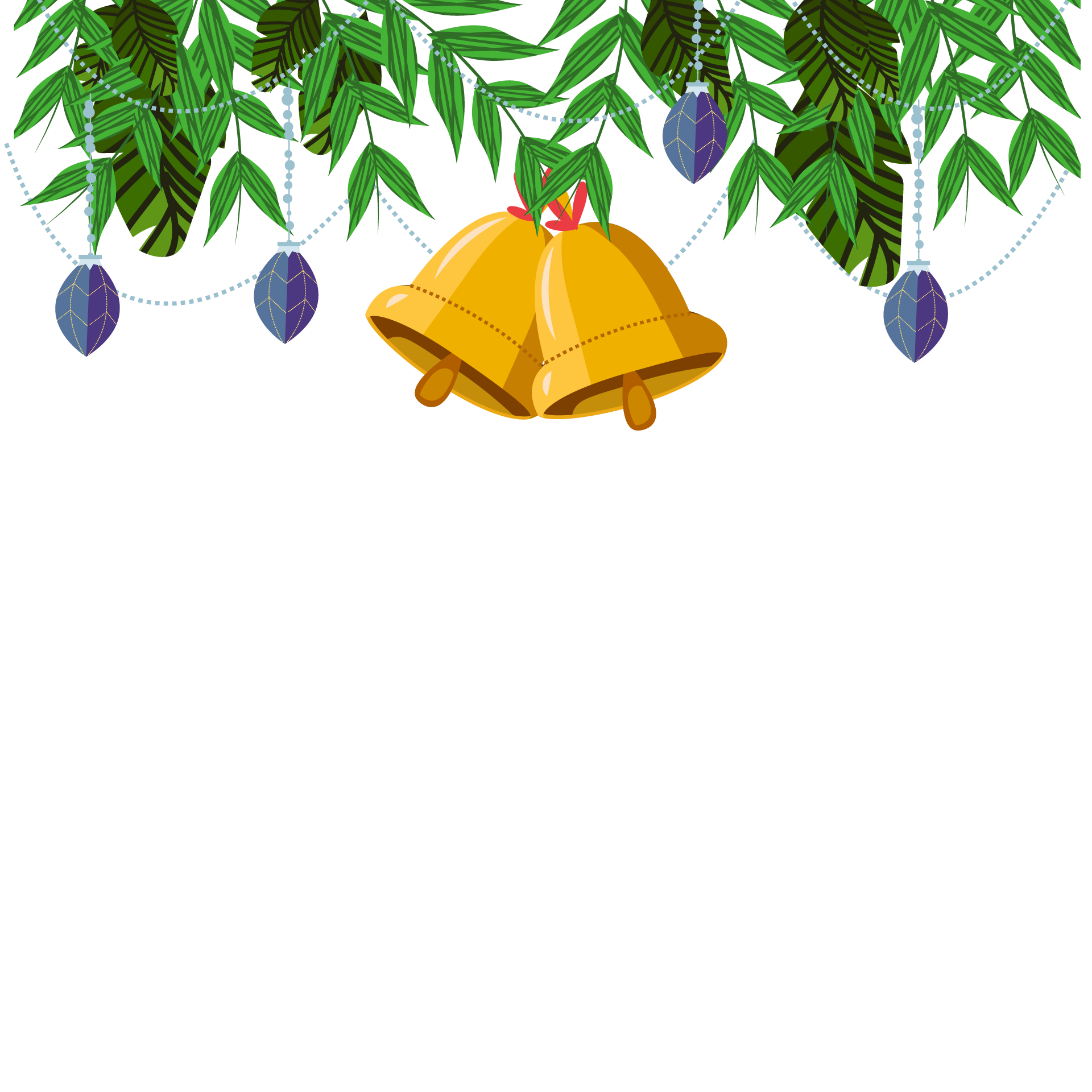 Hand drawn christmas realistic style transparent background