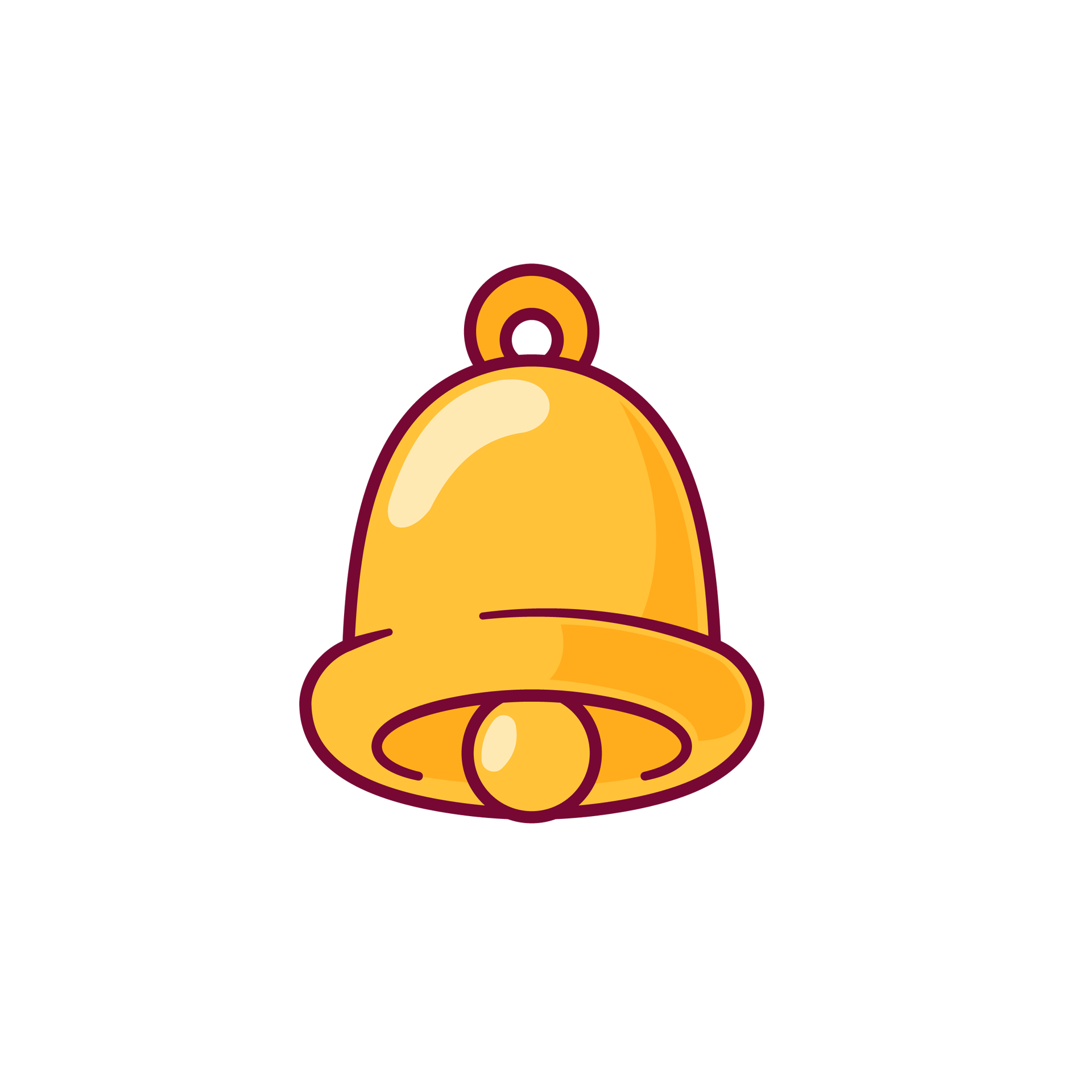 Sign bell icon cartoon flat image