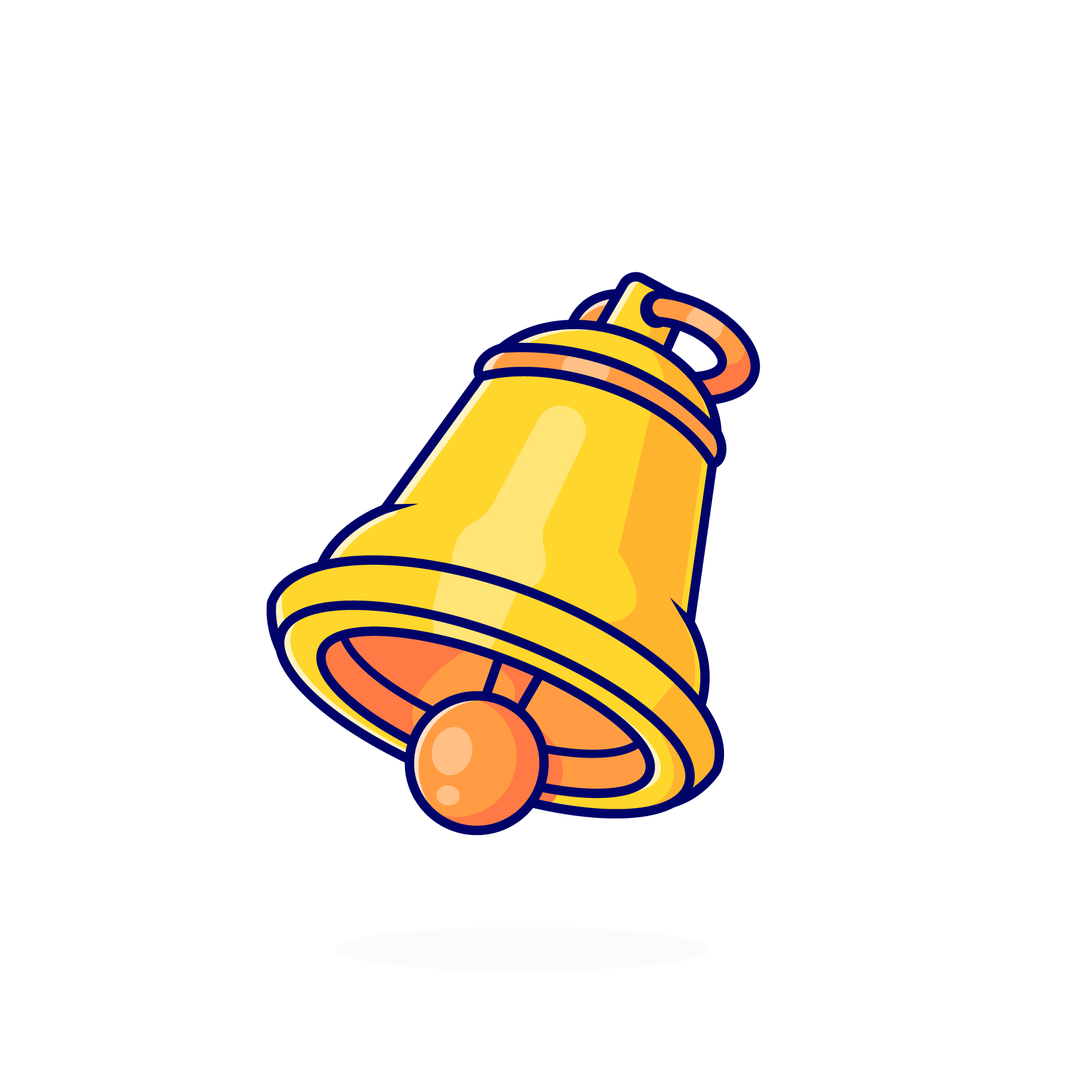 Sign bell ringing alarm cartoon christmas bells clipart