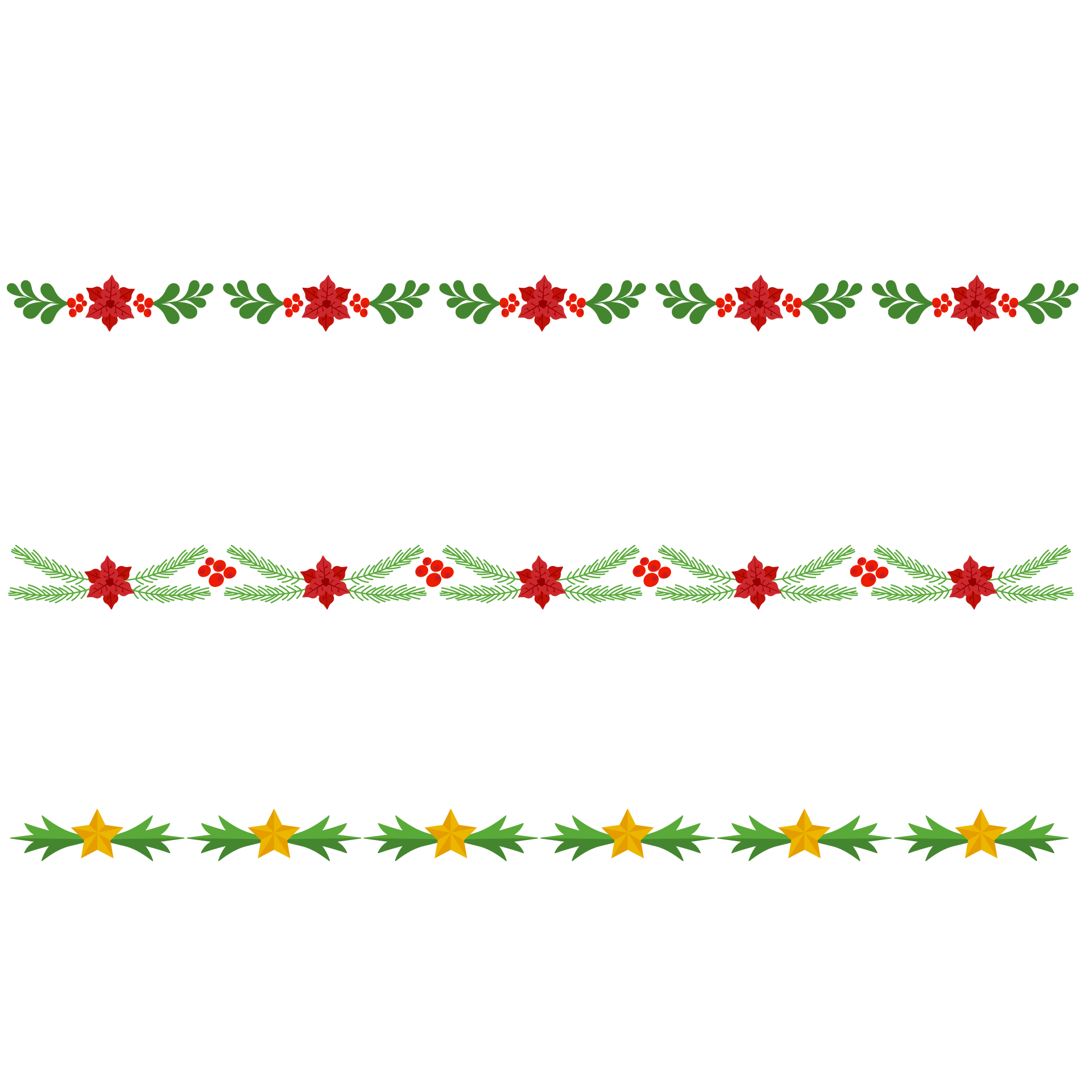 Christmas border clipart set christmas flat borders collection