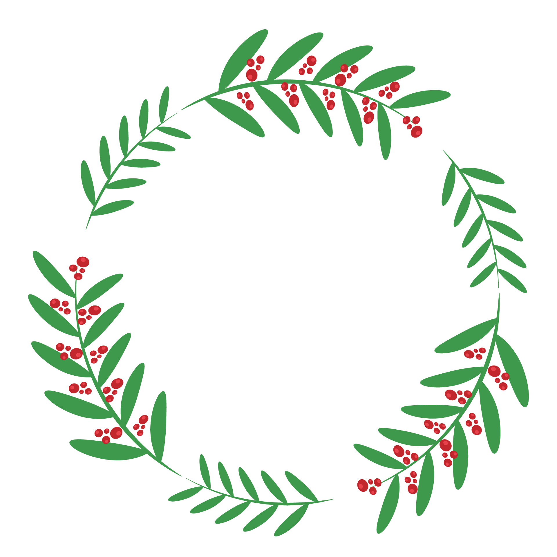 Christmas ornament wreath set excellent picture christmas border clipart