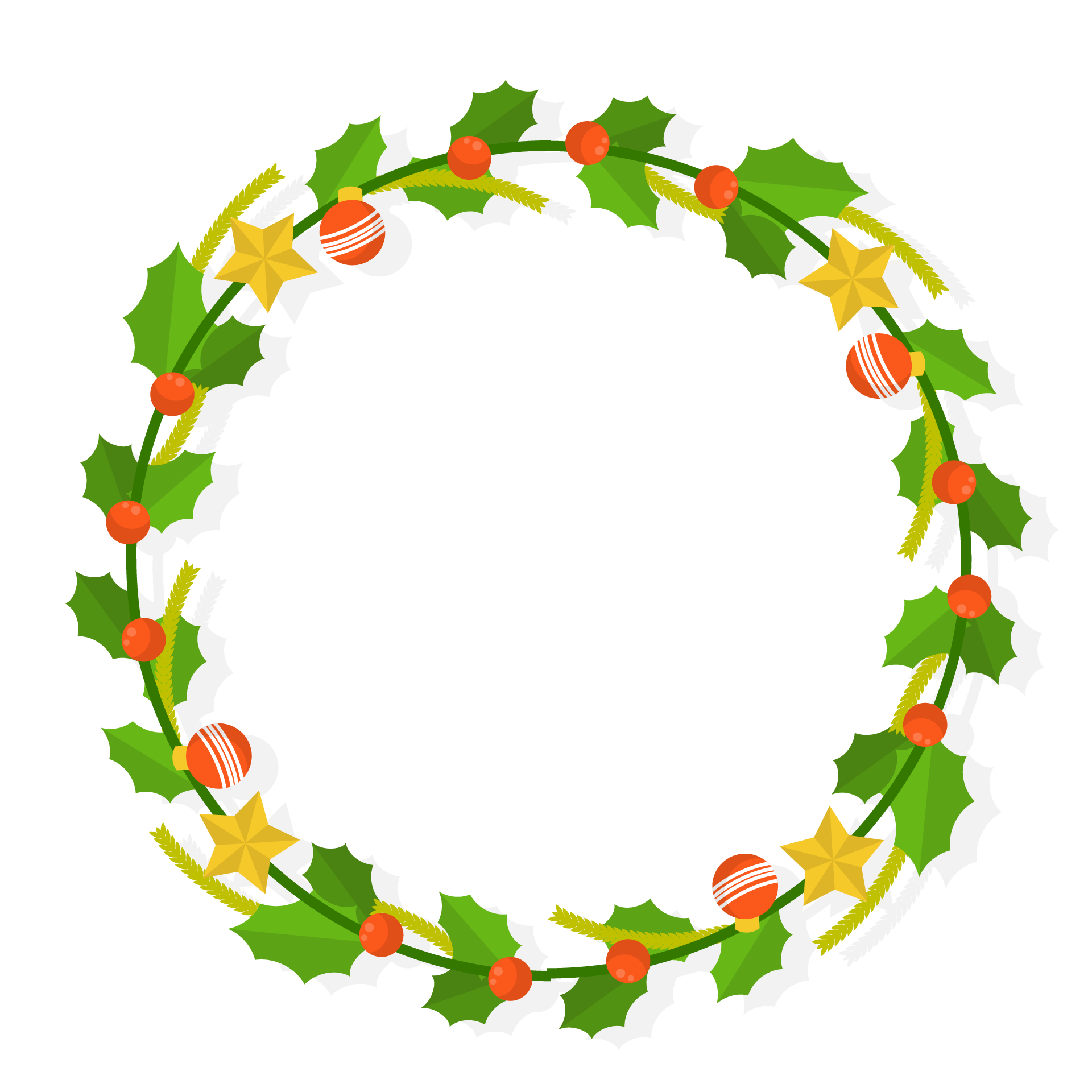 Flat christmas frames borders collection excellent image