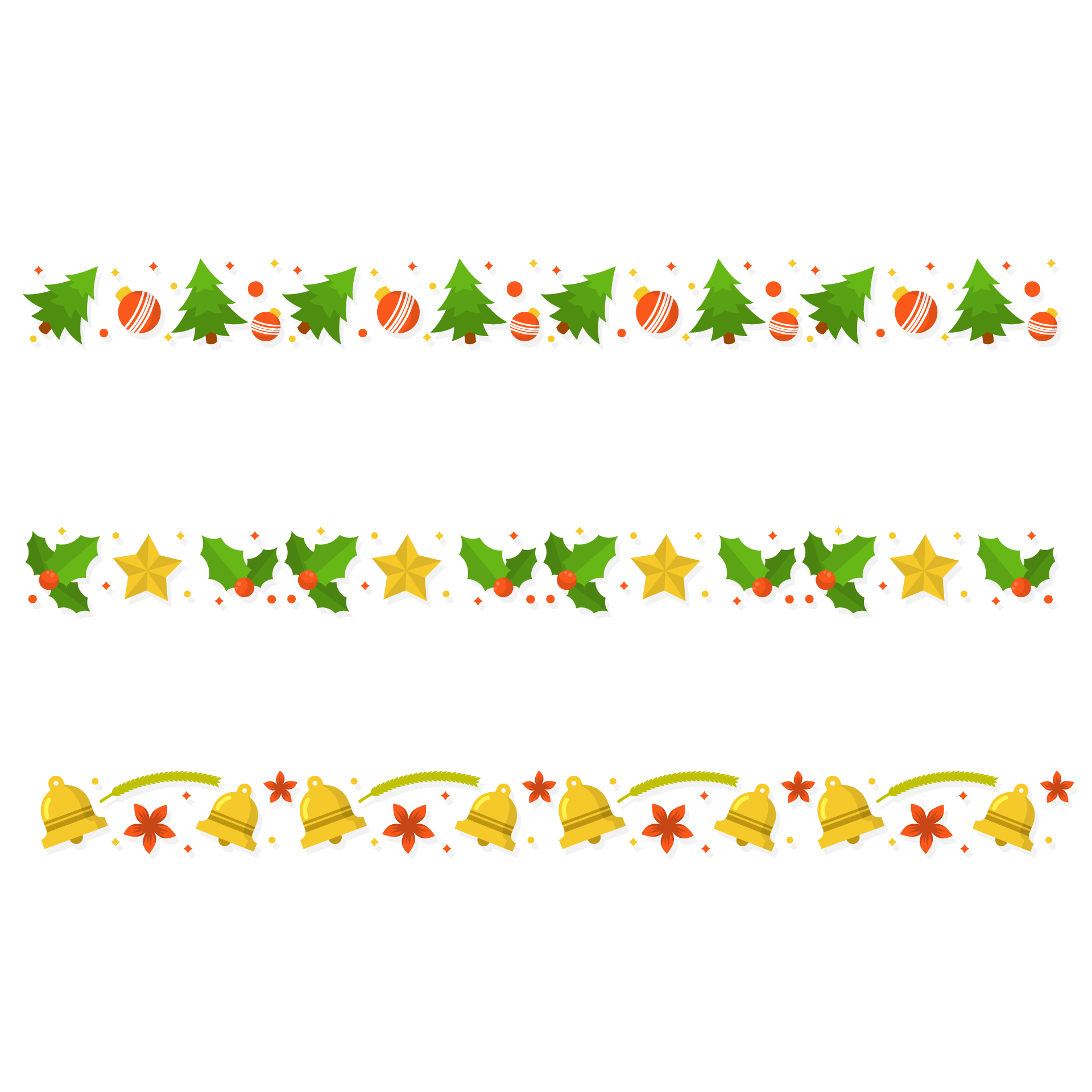 Flat christmas frames borders collection image