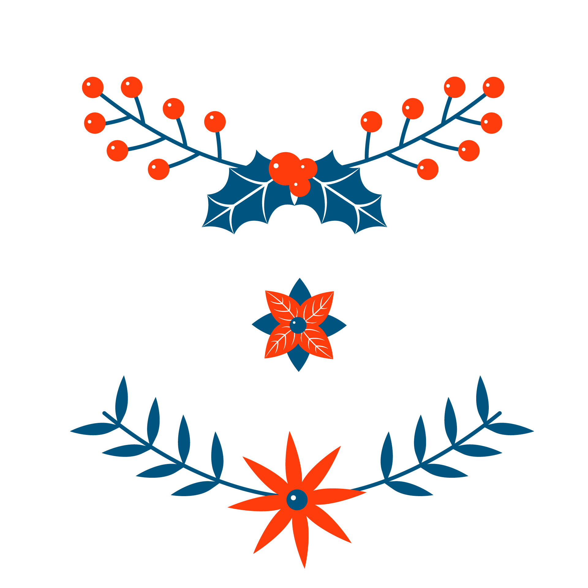 Hand drawn christmas decoration collection excellent picture