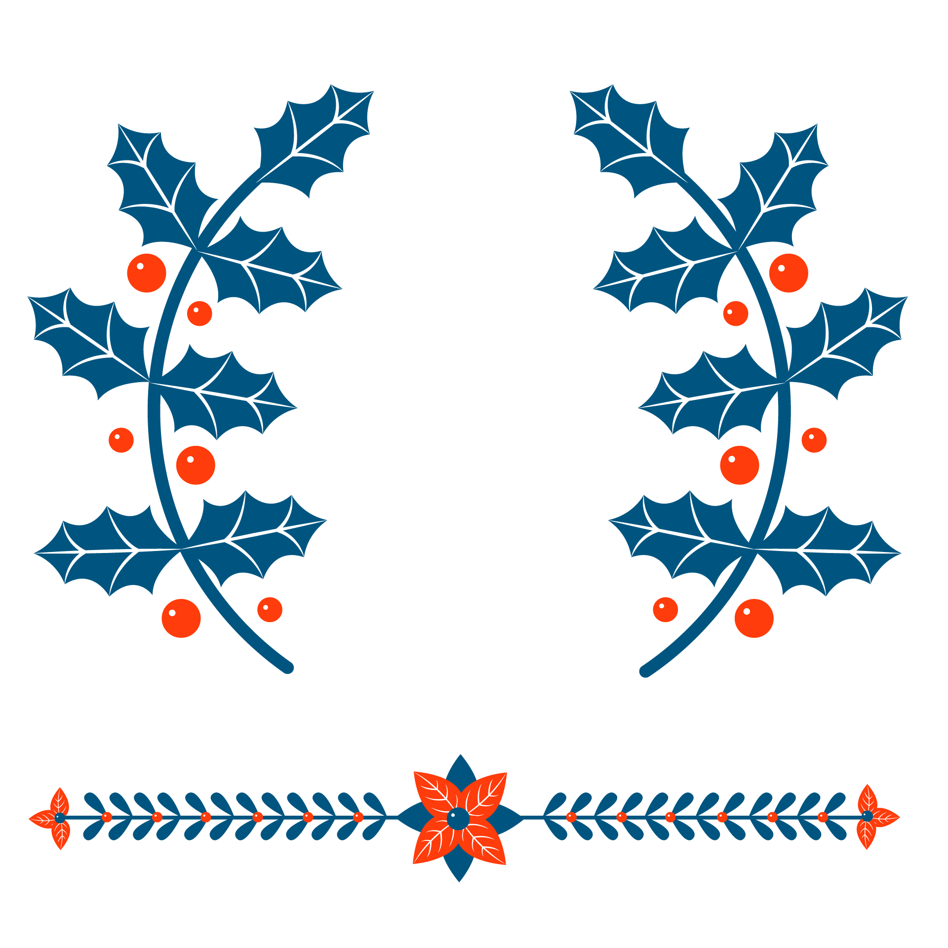 Hand drawn christmas decoration collection image