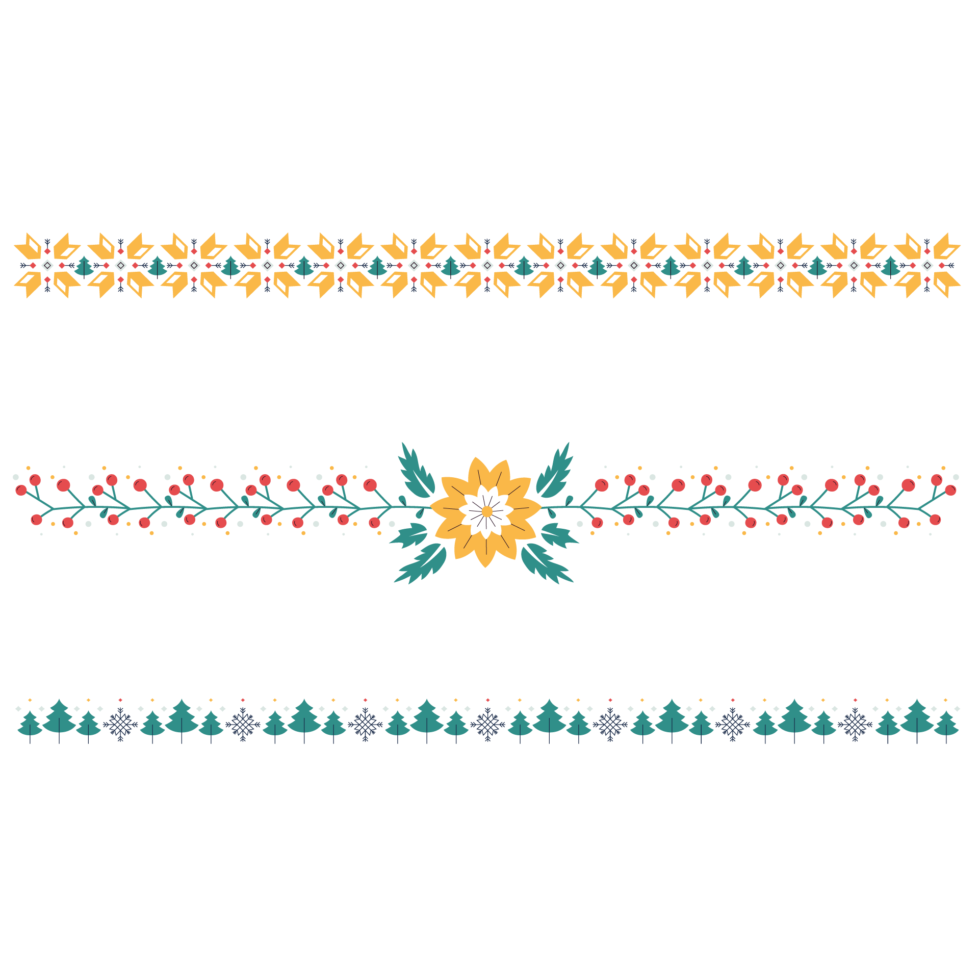 Xmas frames borders flat design picture