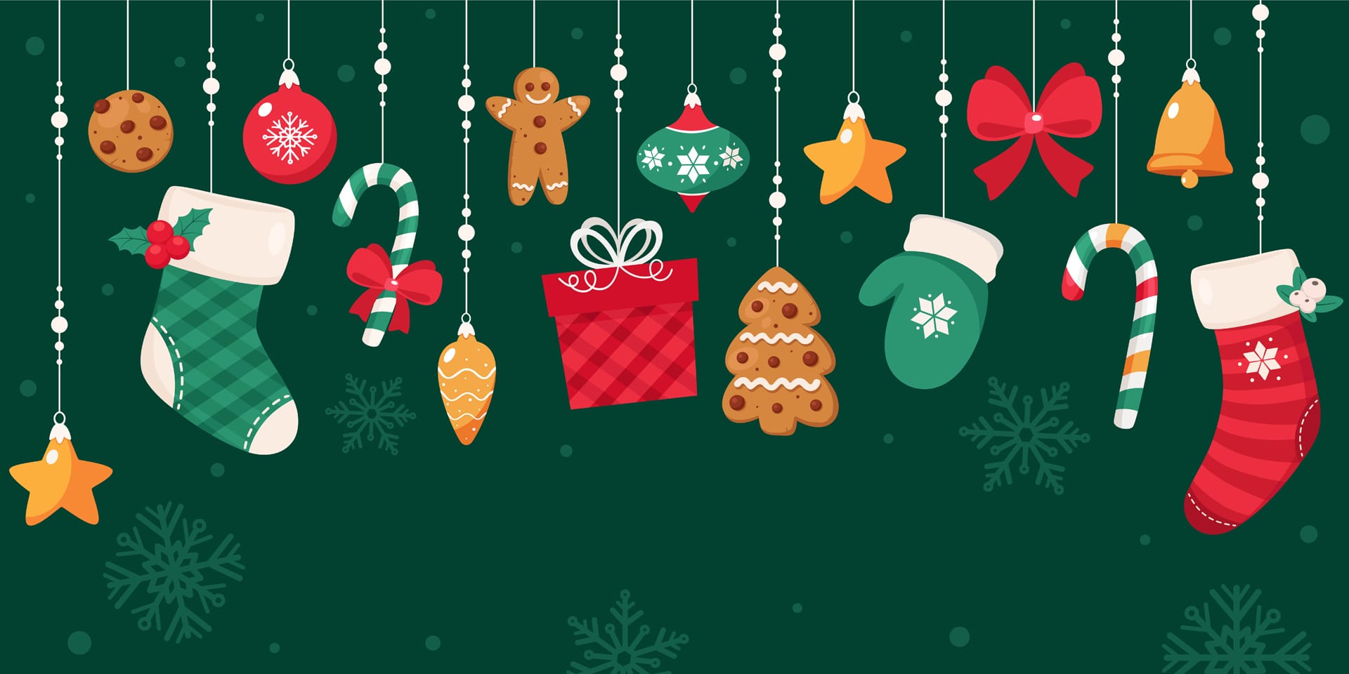 Merry christmas card christmas decorations collection