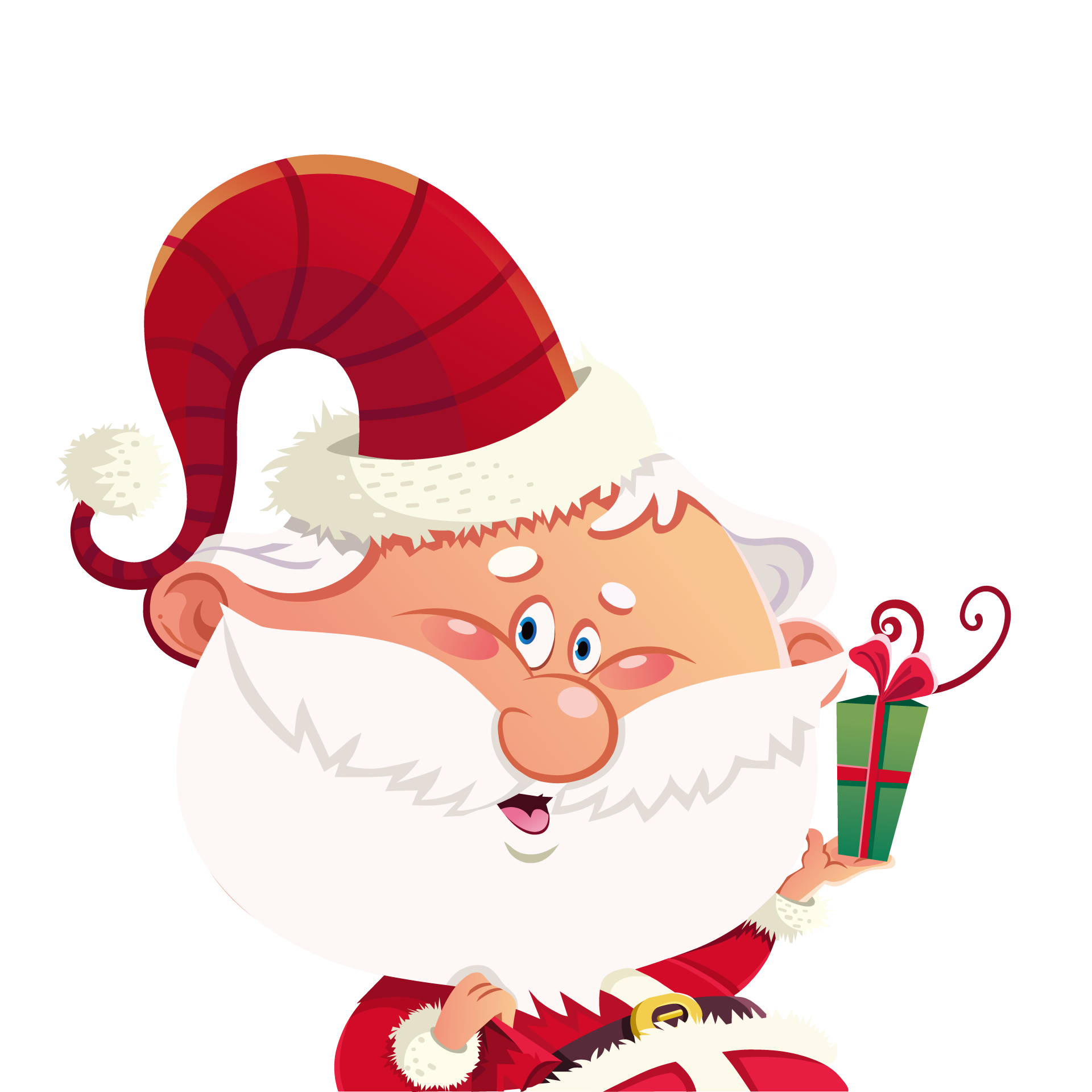 Santa face clipart santa claus cartoon character