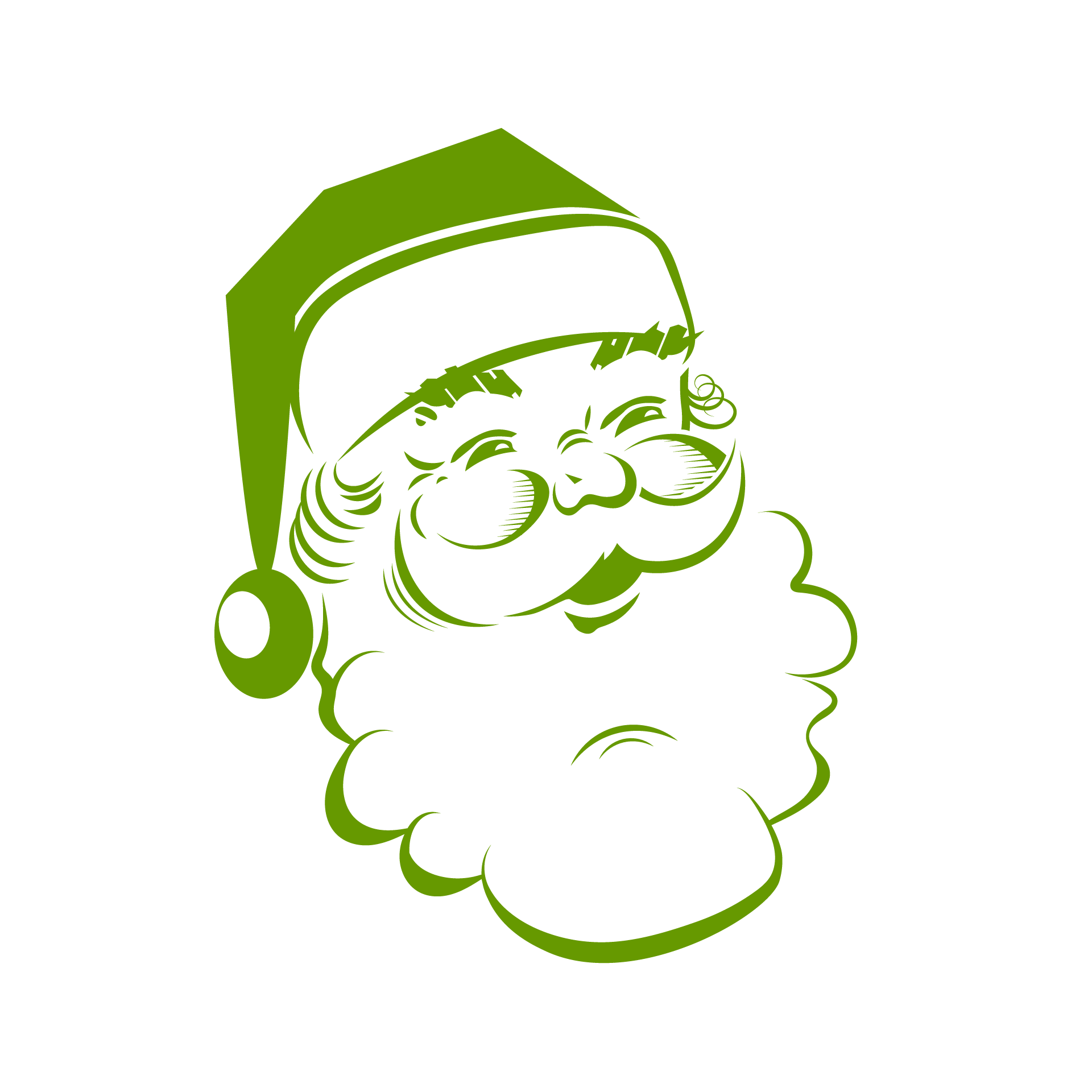 Silhouette santa claus head image