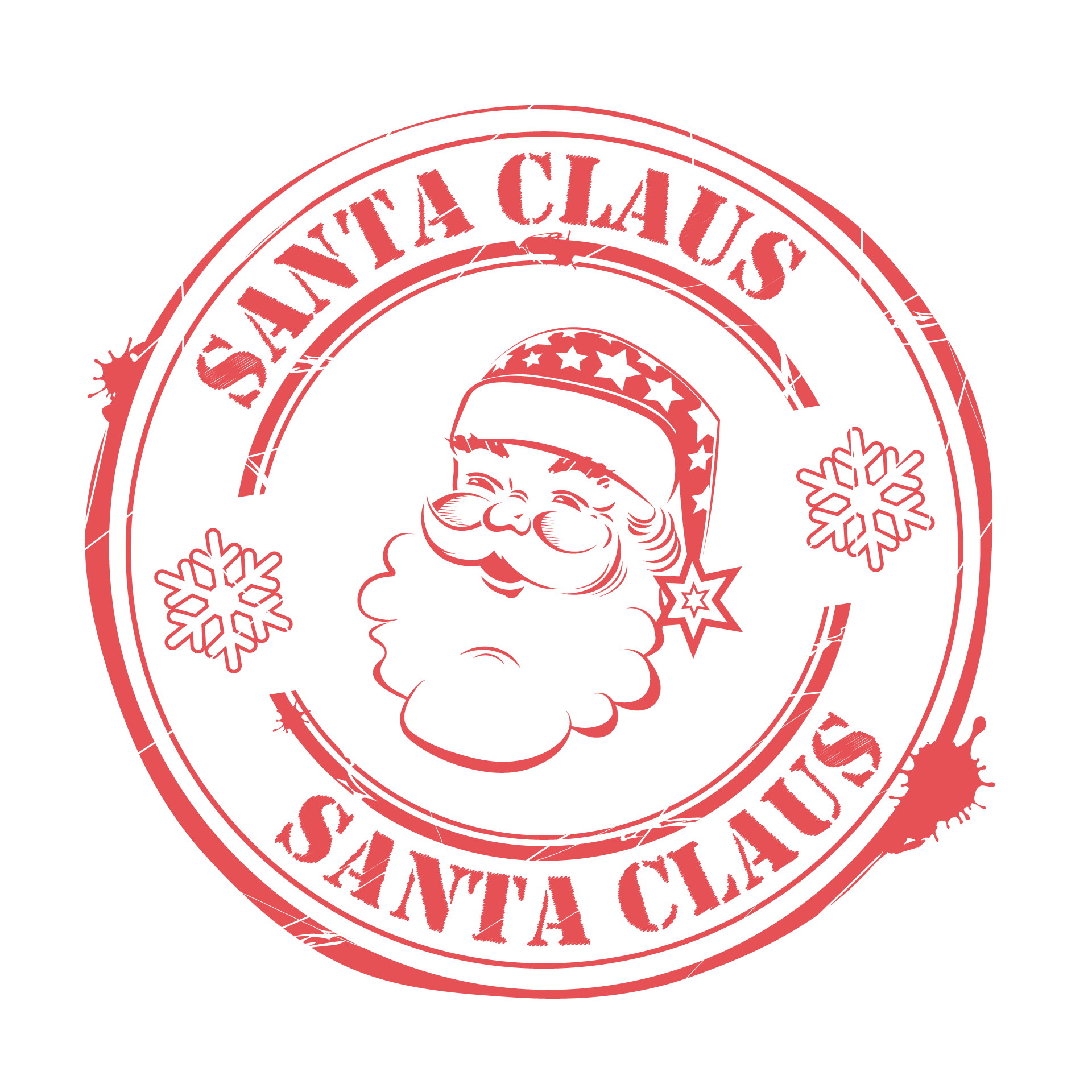 Silhouette santa claus head nice image