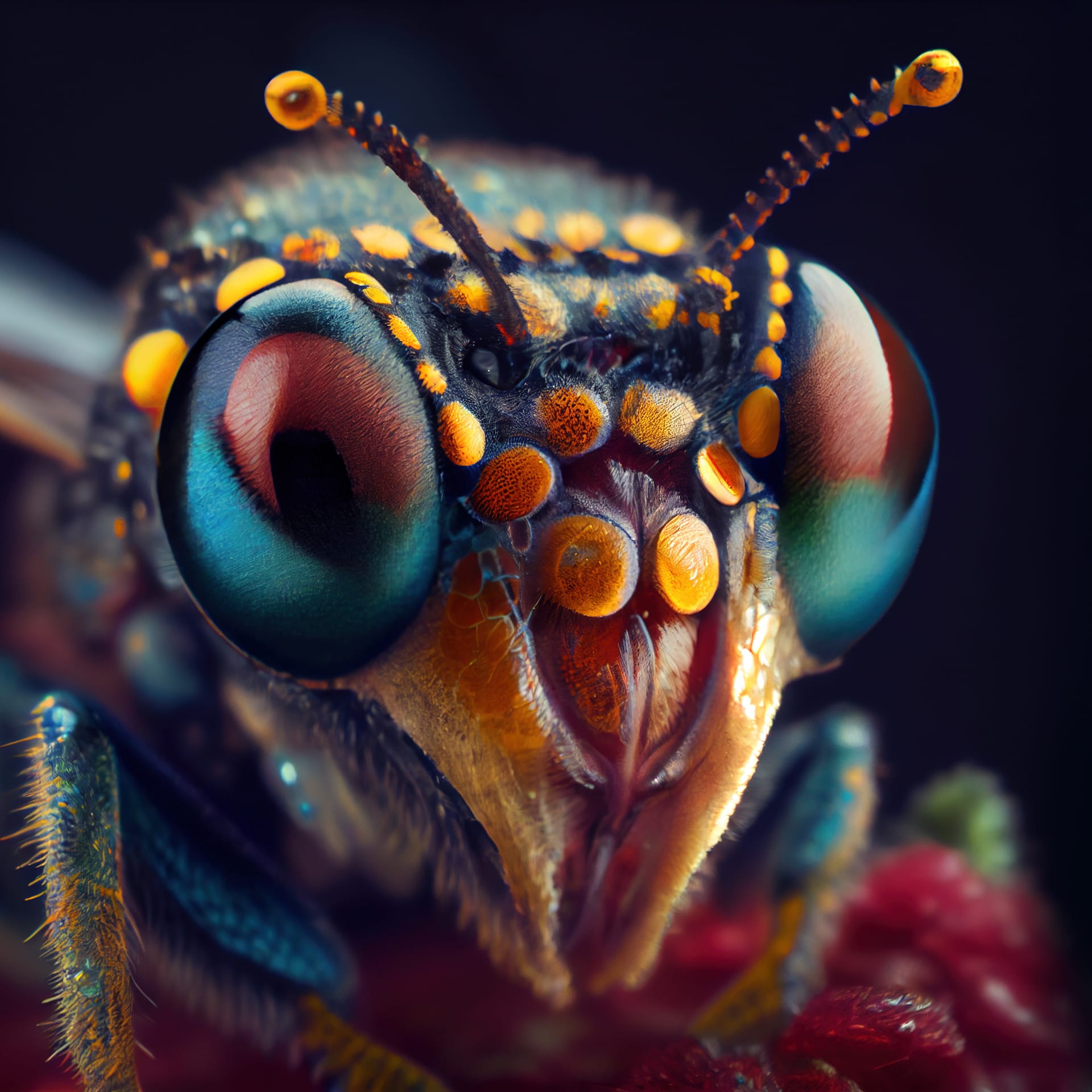 Animal image macro portrait wasp
