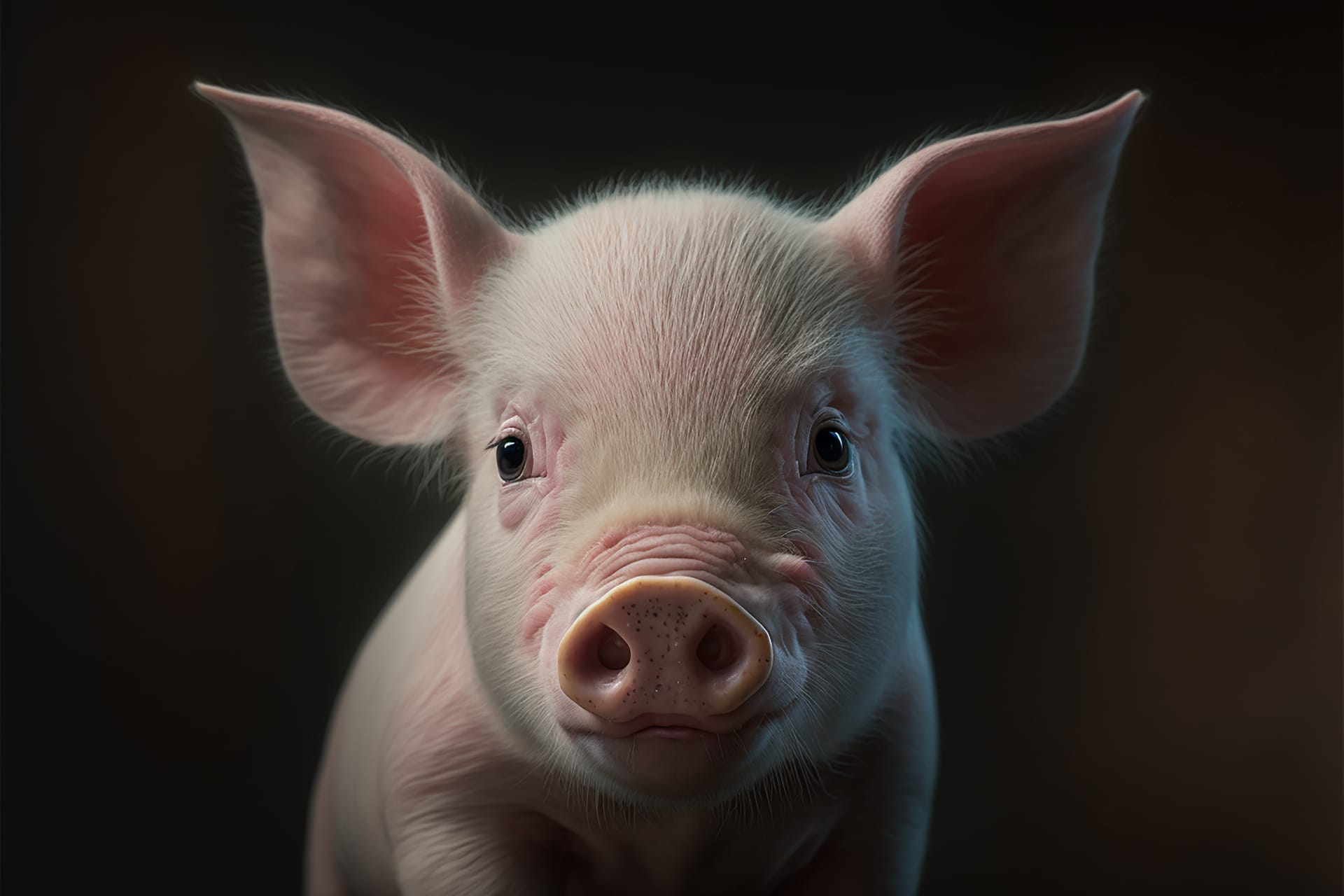 Animal photo portrait cute pig