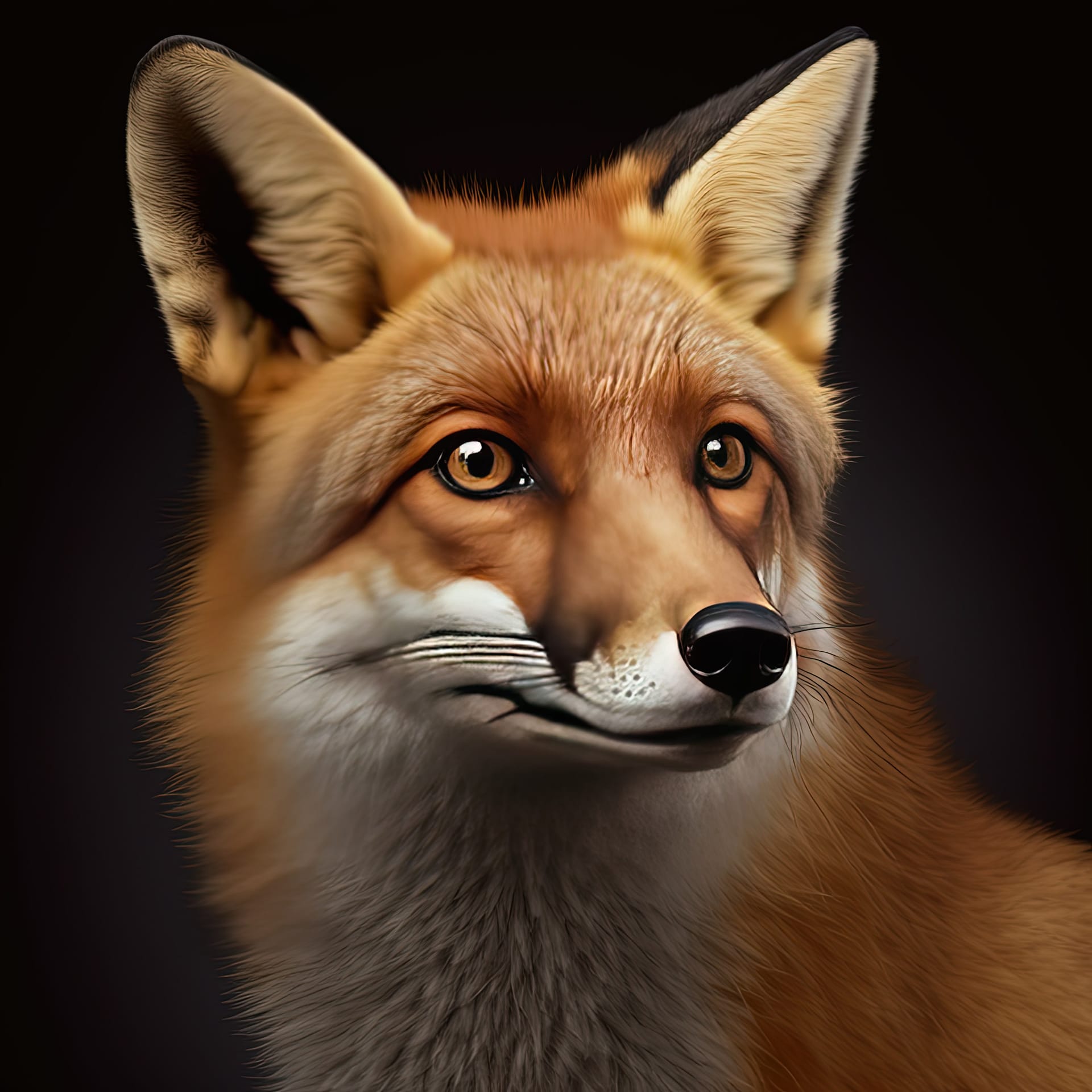 Fox portrait studio ultra realistic image gerenarive