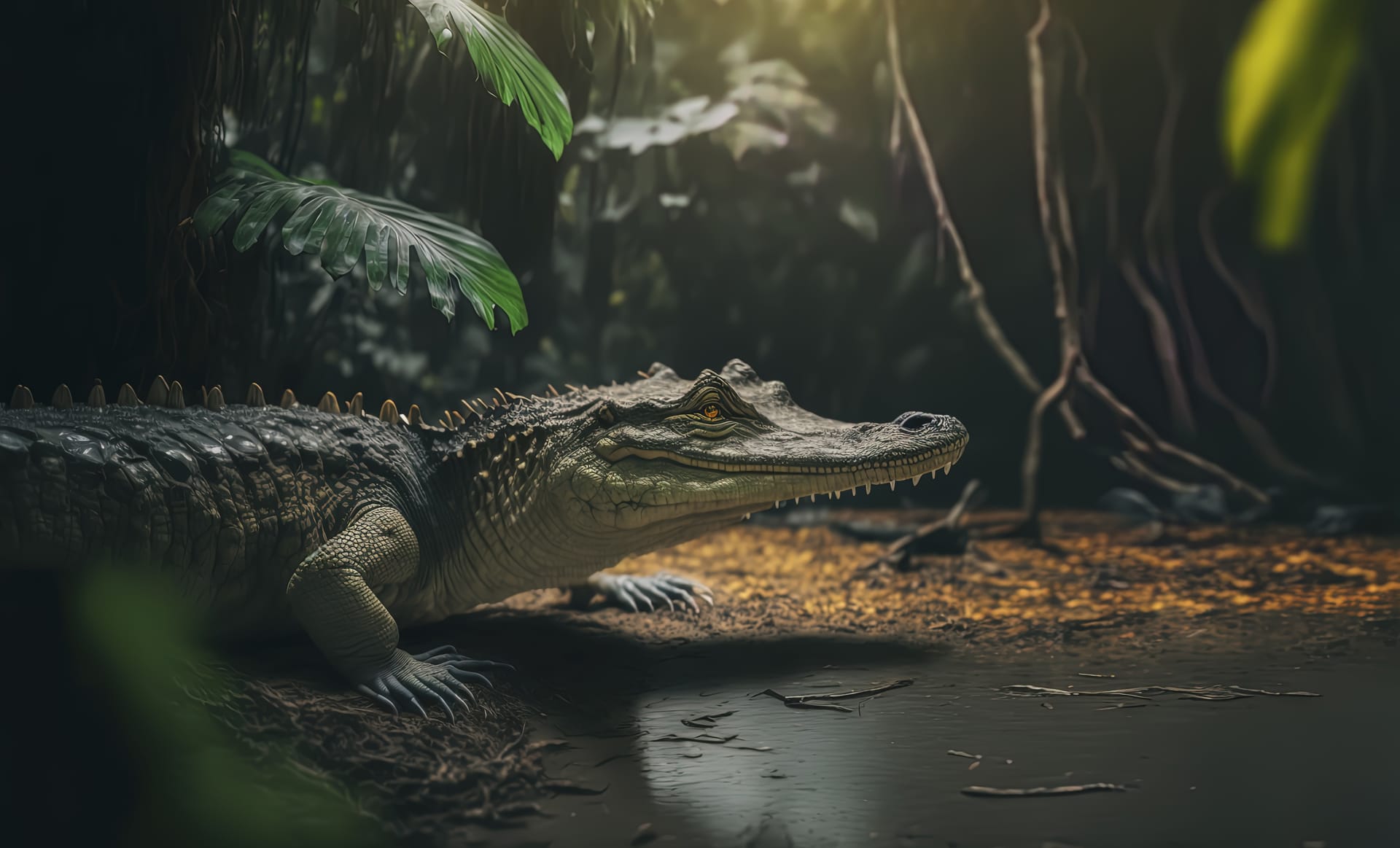 Orinoco alligator photography alligator jungle closeup image