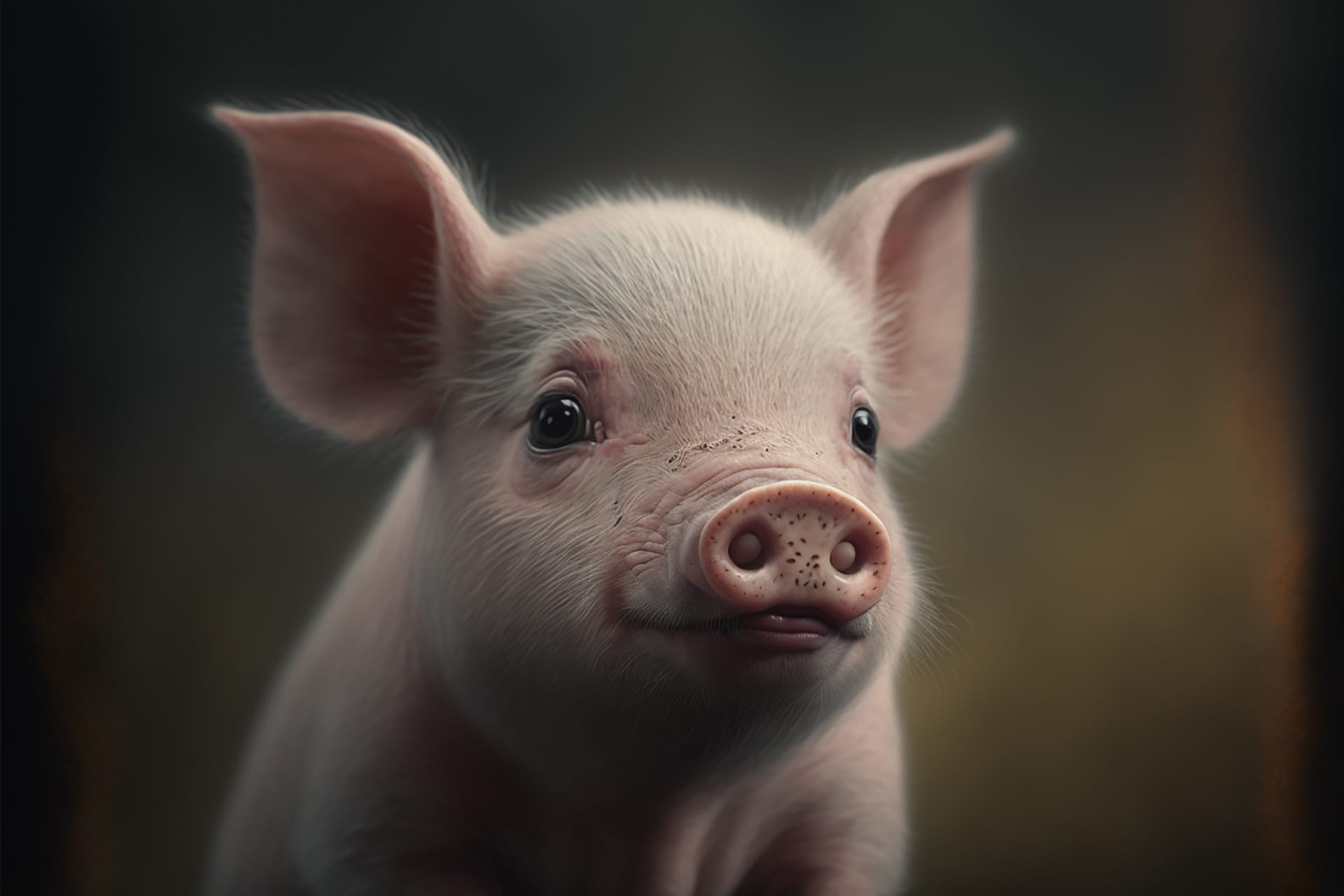 Portrait cute pig image animal photo