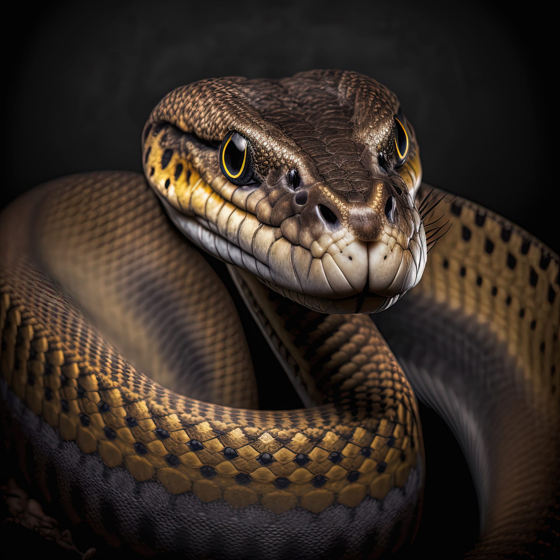 Snake portrait studio ultra realistic image