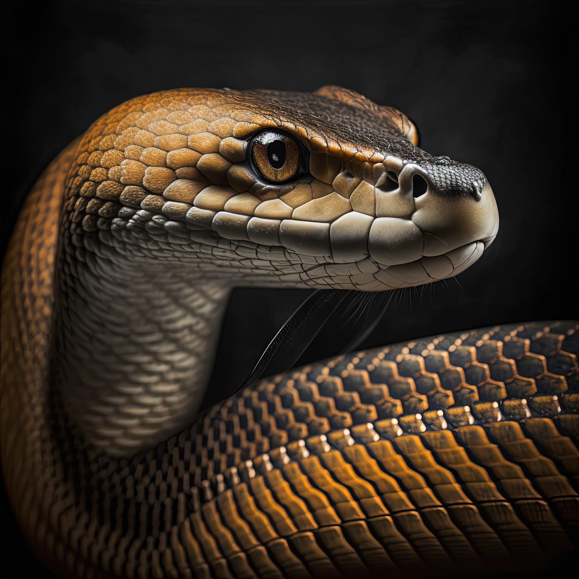 Snake portrait studio ultra realistic