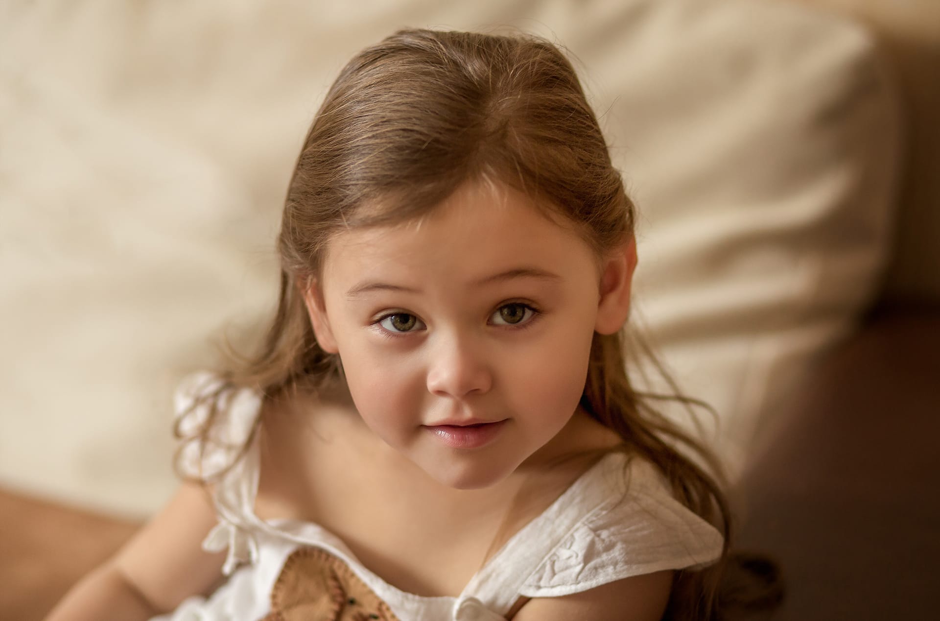 Baby photoshoot portrait little girl indoors