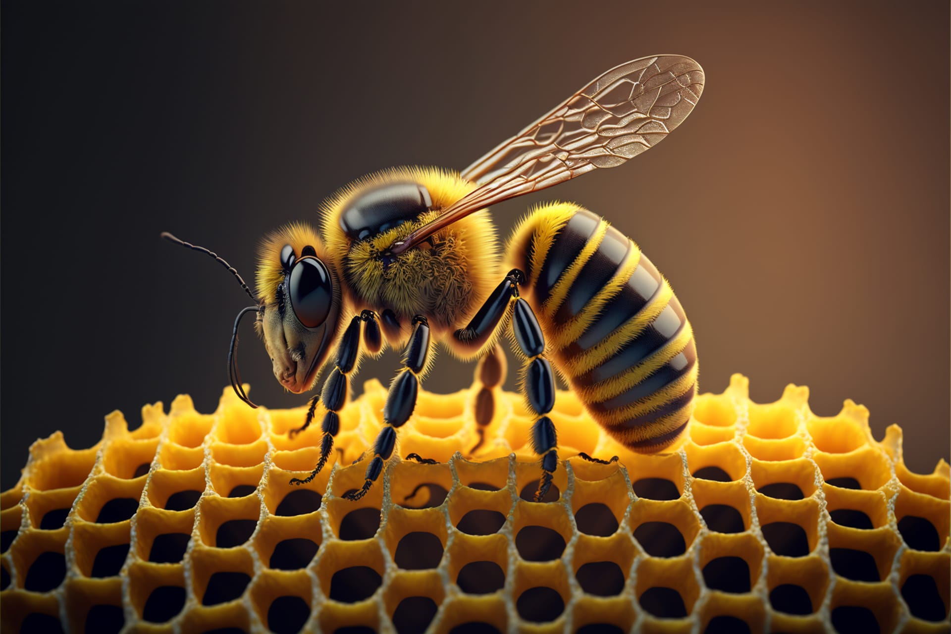 Bee picture bee honeycombs