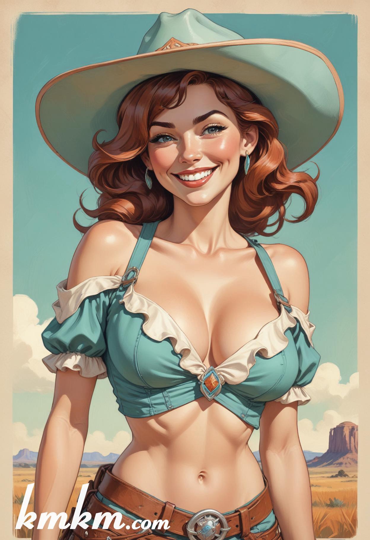 Cowgirl cartoon 07