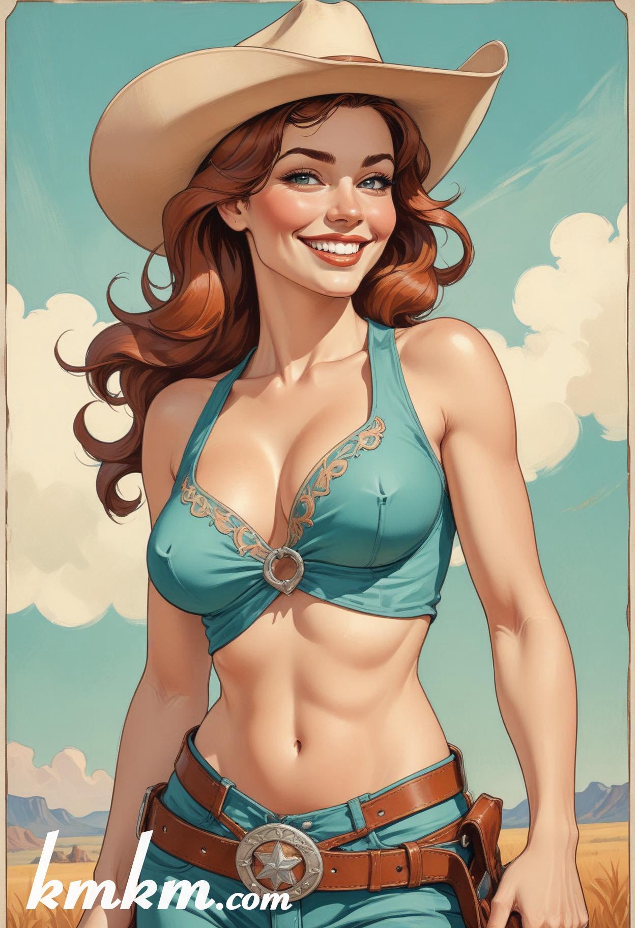 Cowgirl cartoon 08