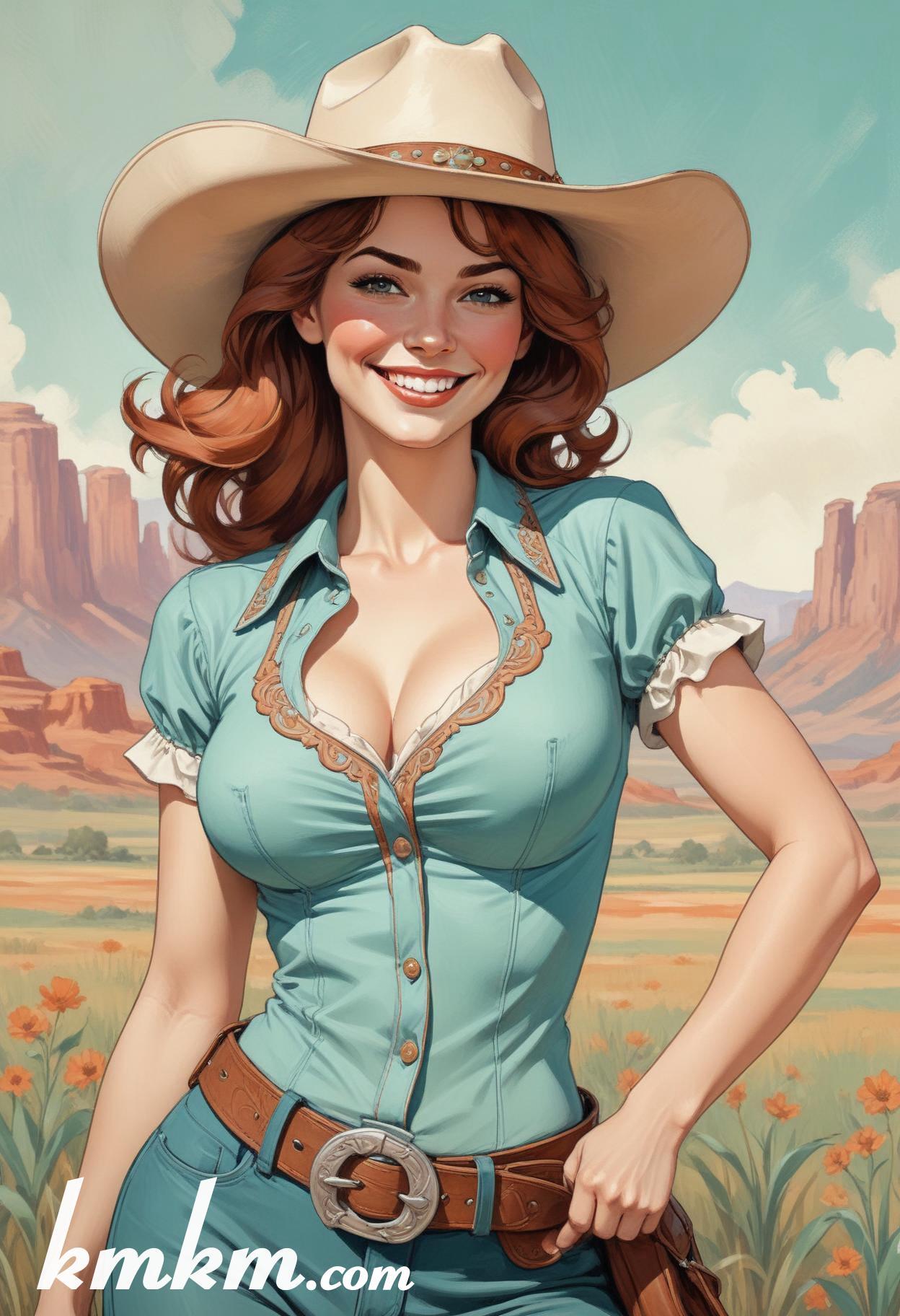 Cowgirl cartoon 09