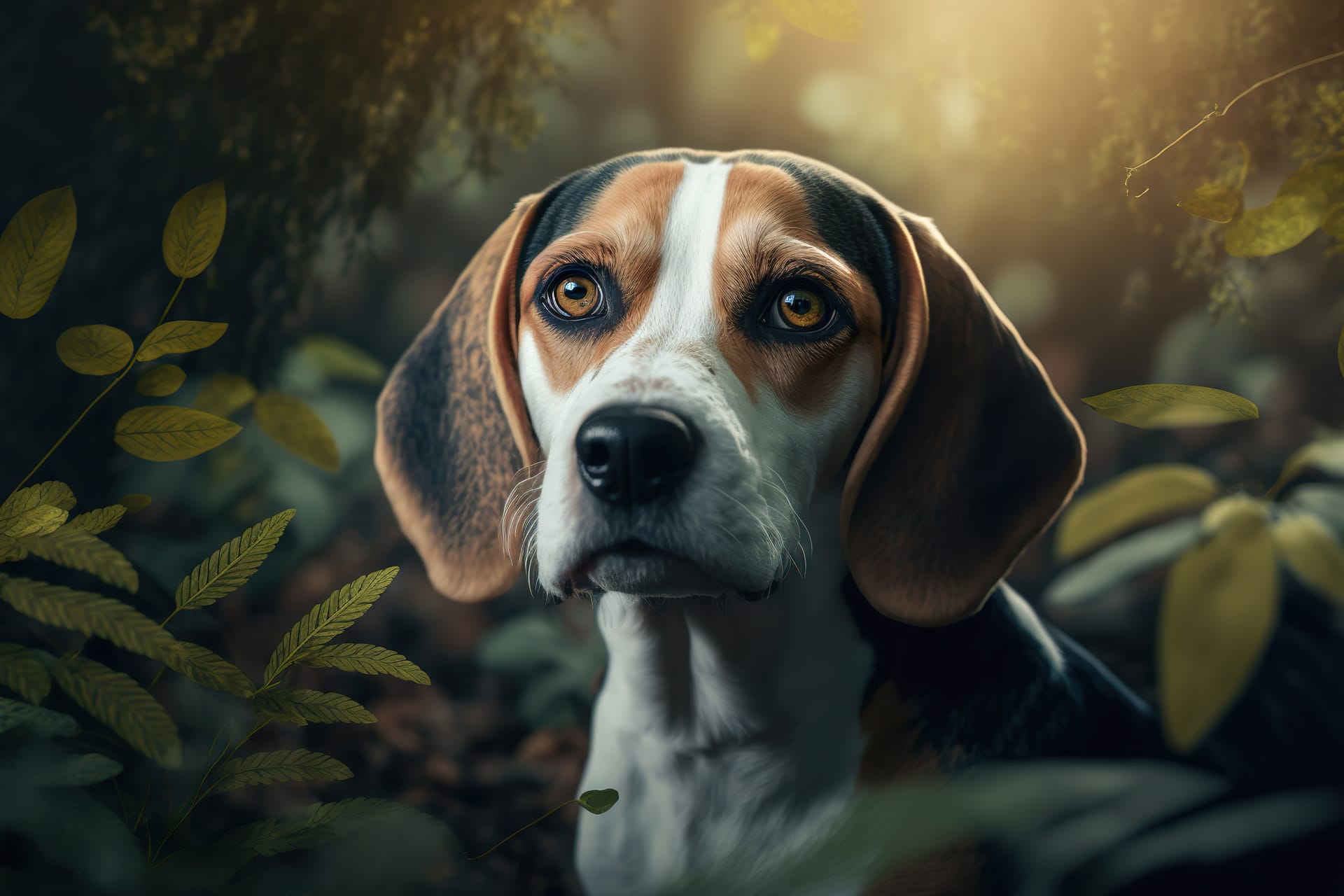 Beagle portrait nature concept animal life care health pets