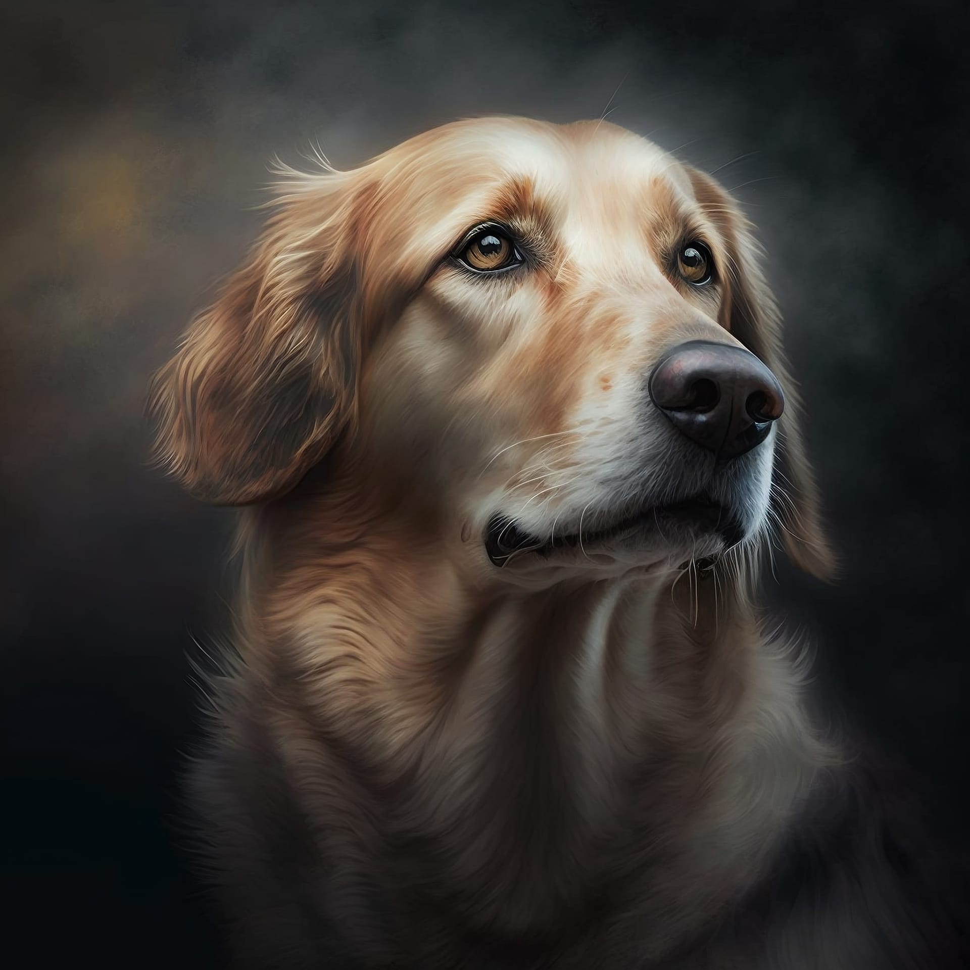 Dog portrait creative digital painting dog images