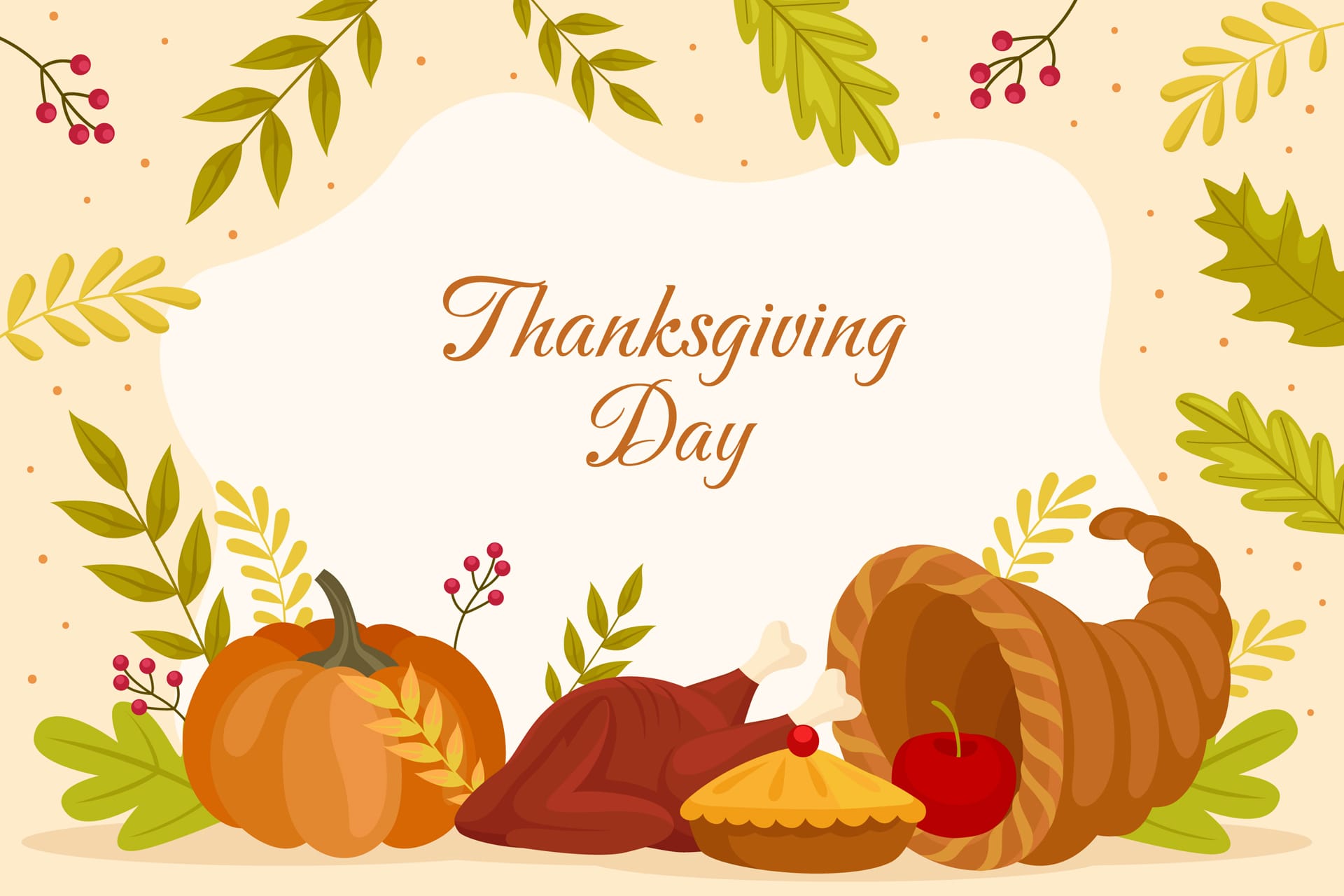 Happy thanksgiving images flat thanksgiving celebration background picture