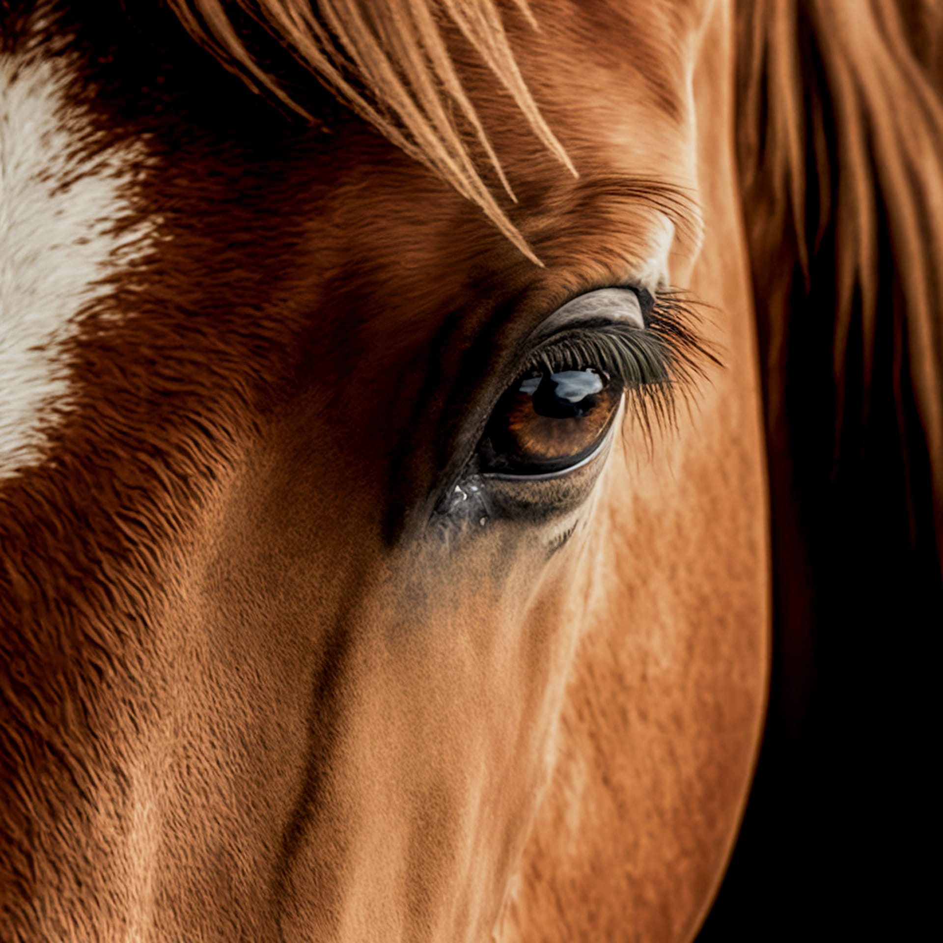 Horizontal shot cute beautiful horse 3d illustrated