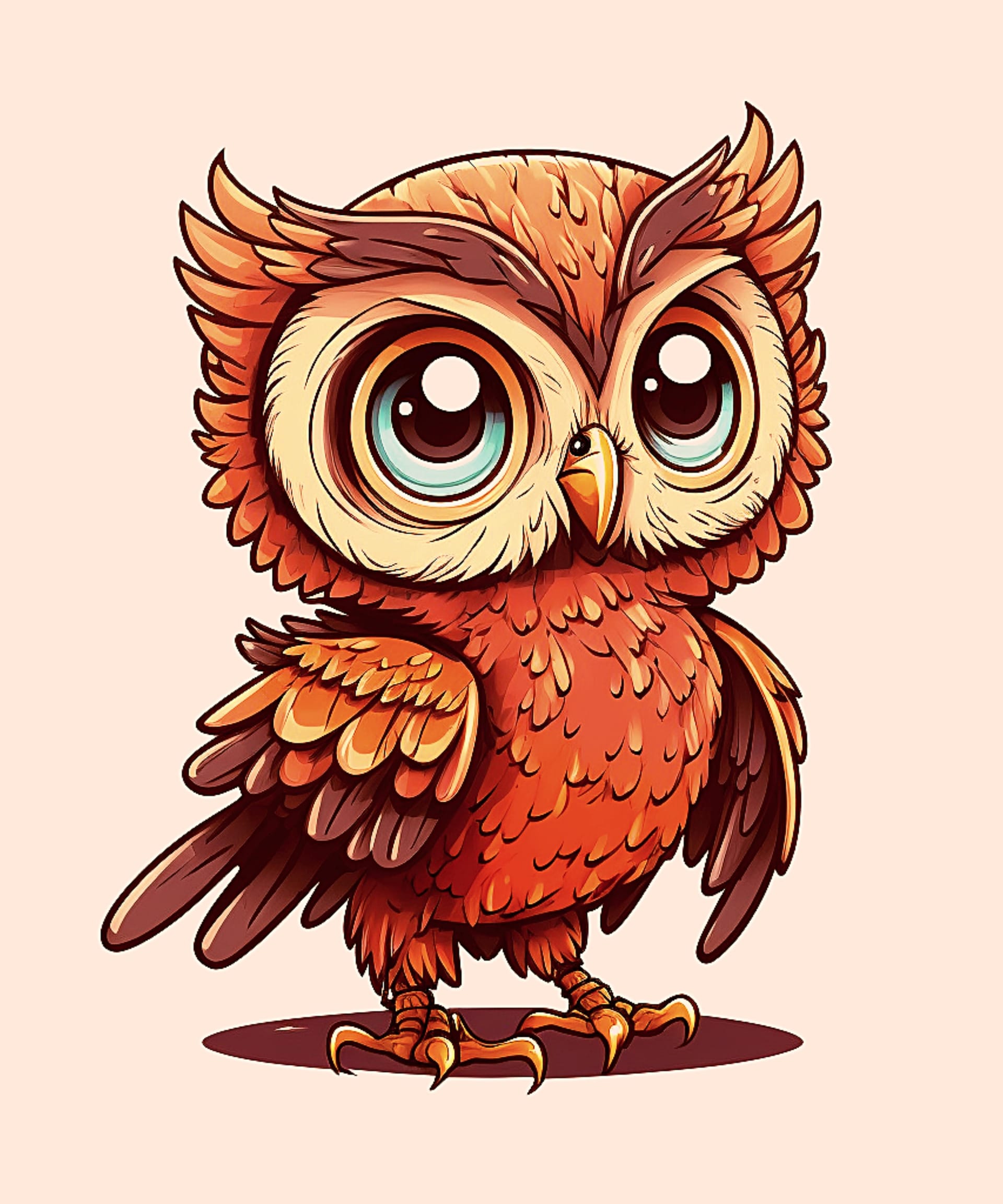 Baby owl moody image