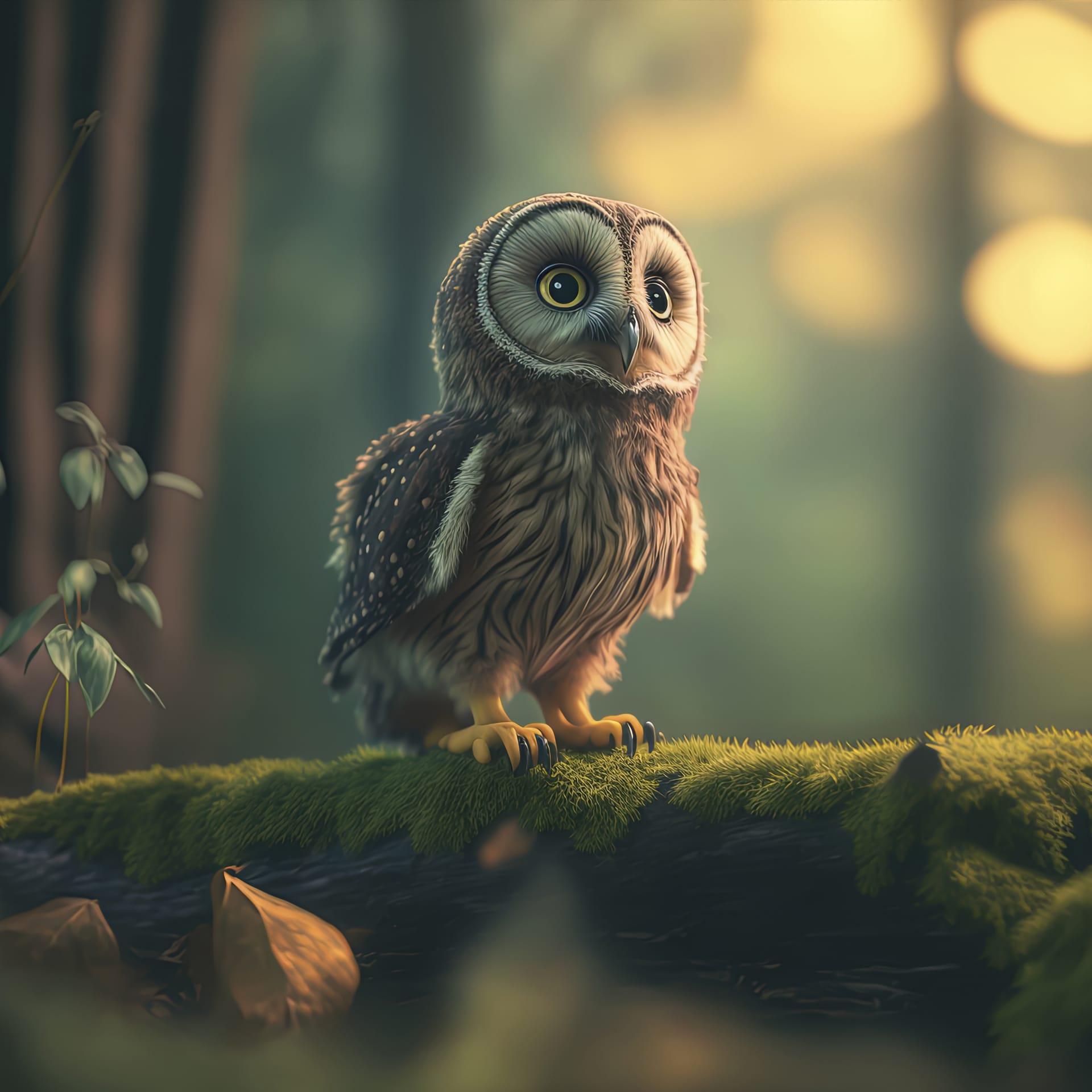 Little owl forest photography owl forest