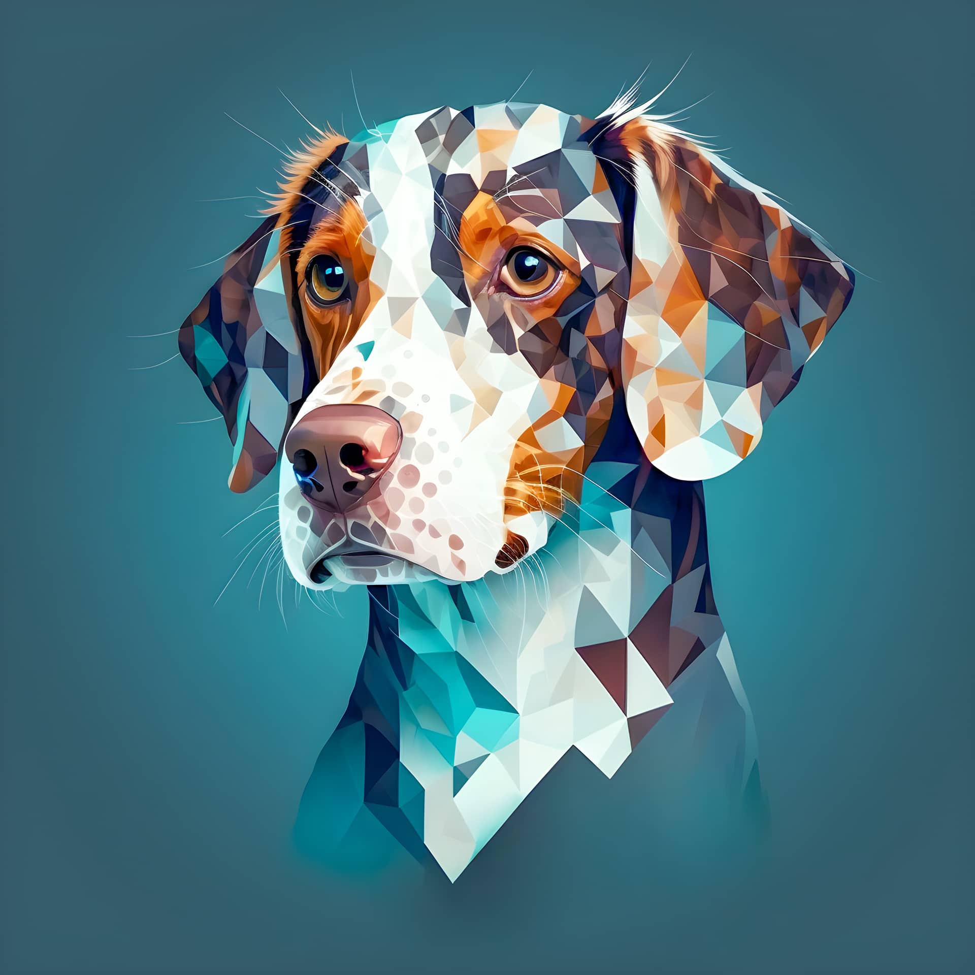 Funny hipster cute dog art illustration anthropomorphic dogs luminous image