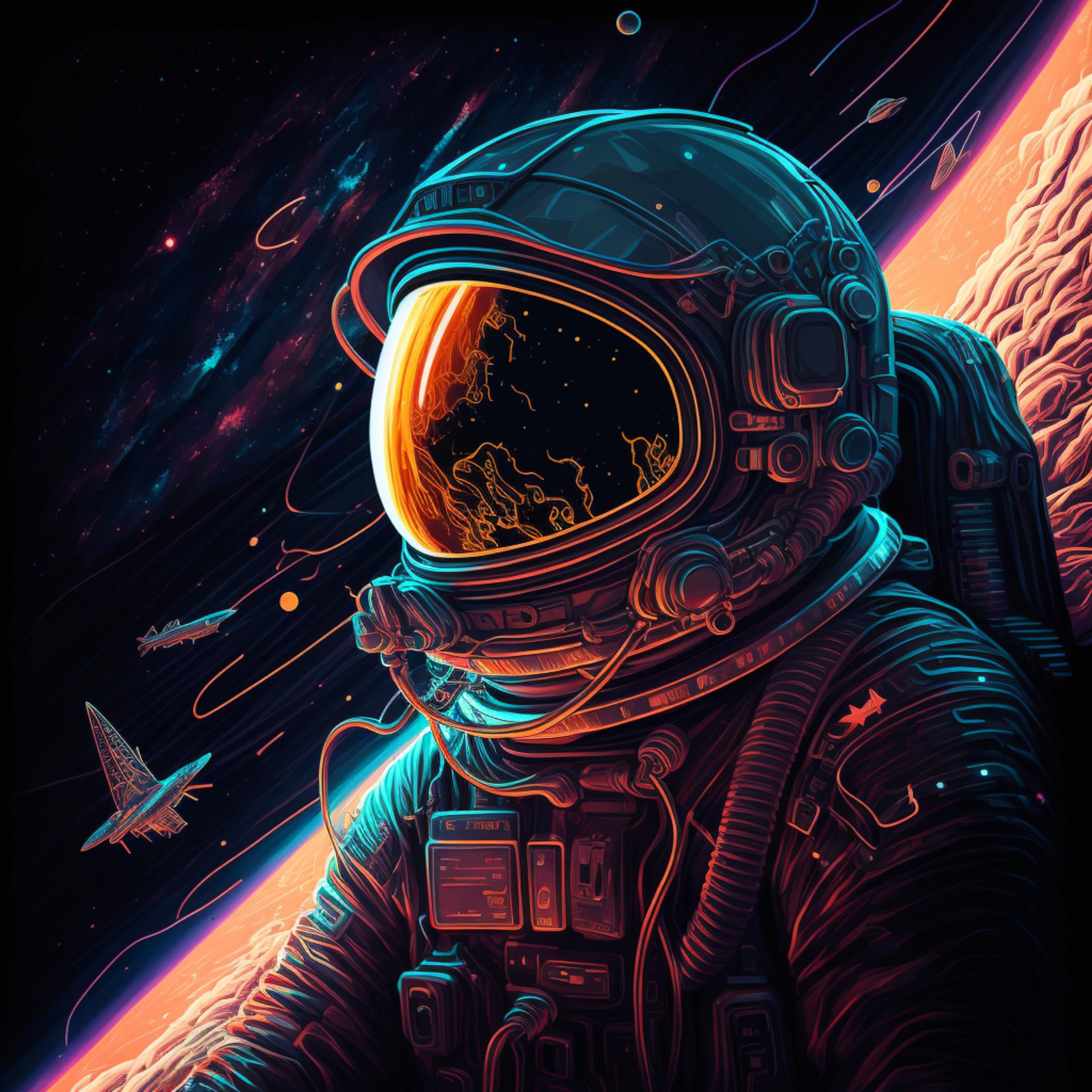 Astronaut outer space picture