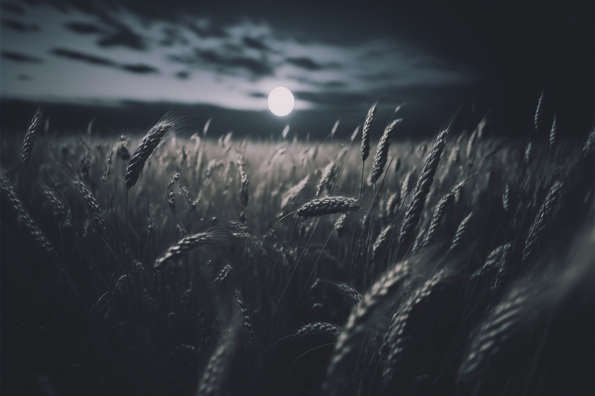 Windy barley field night beautiful nature profile picture
