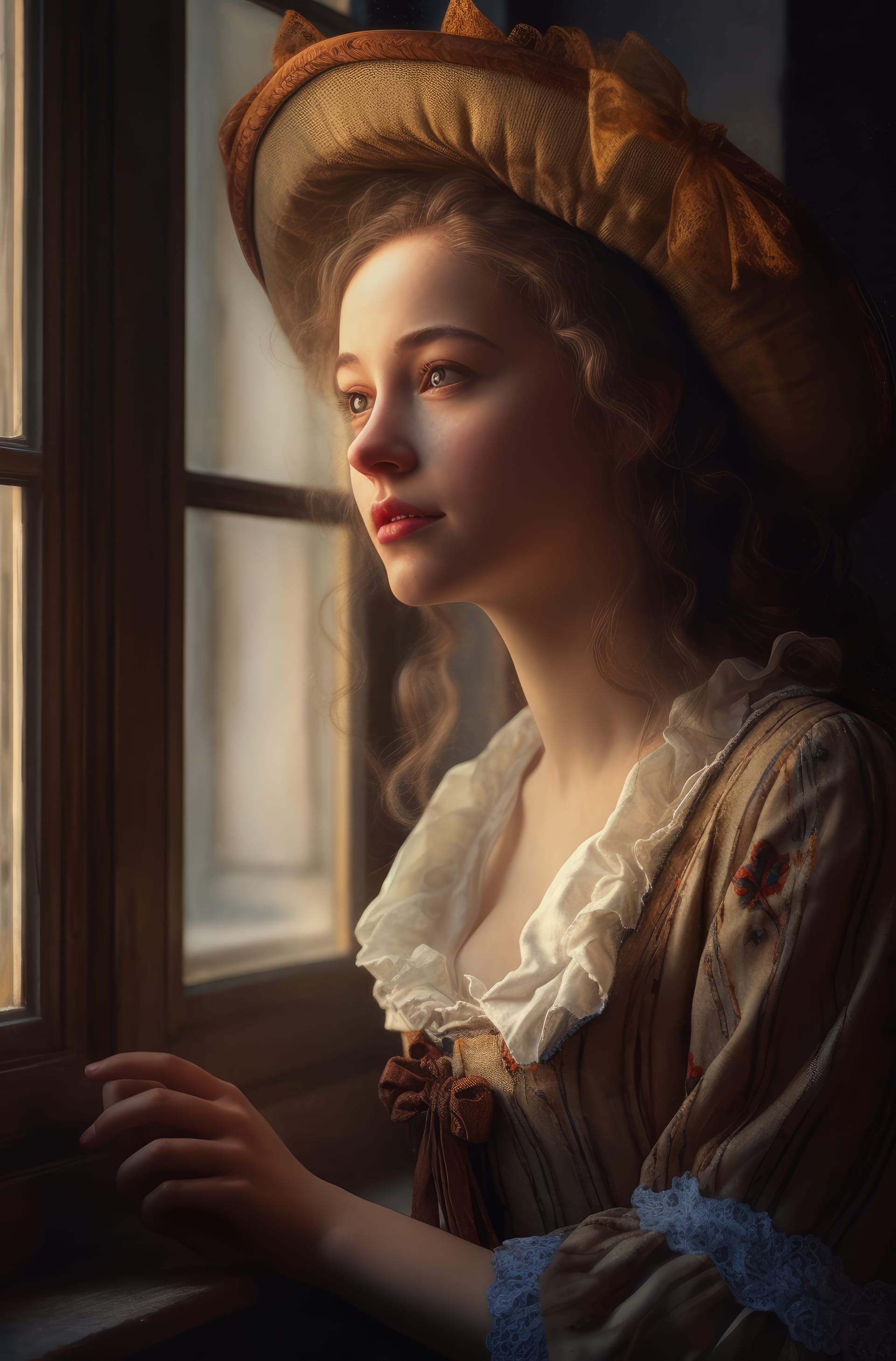 Best instagram profile picture beautiful young woman looking out window